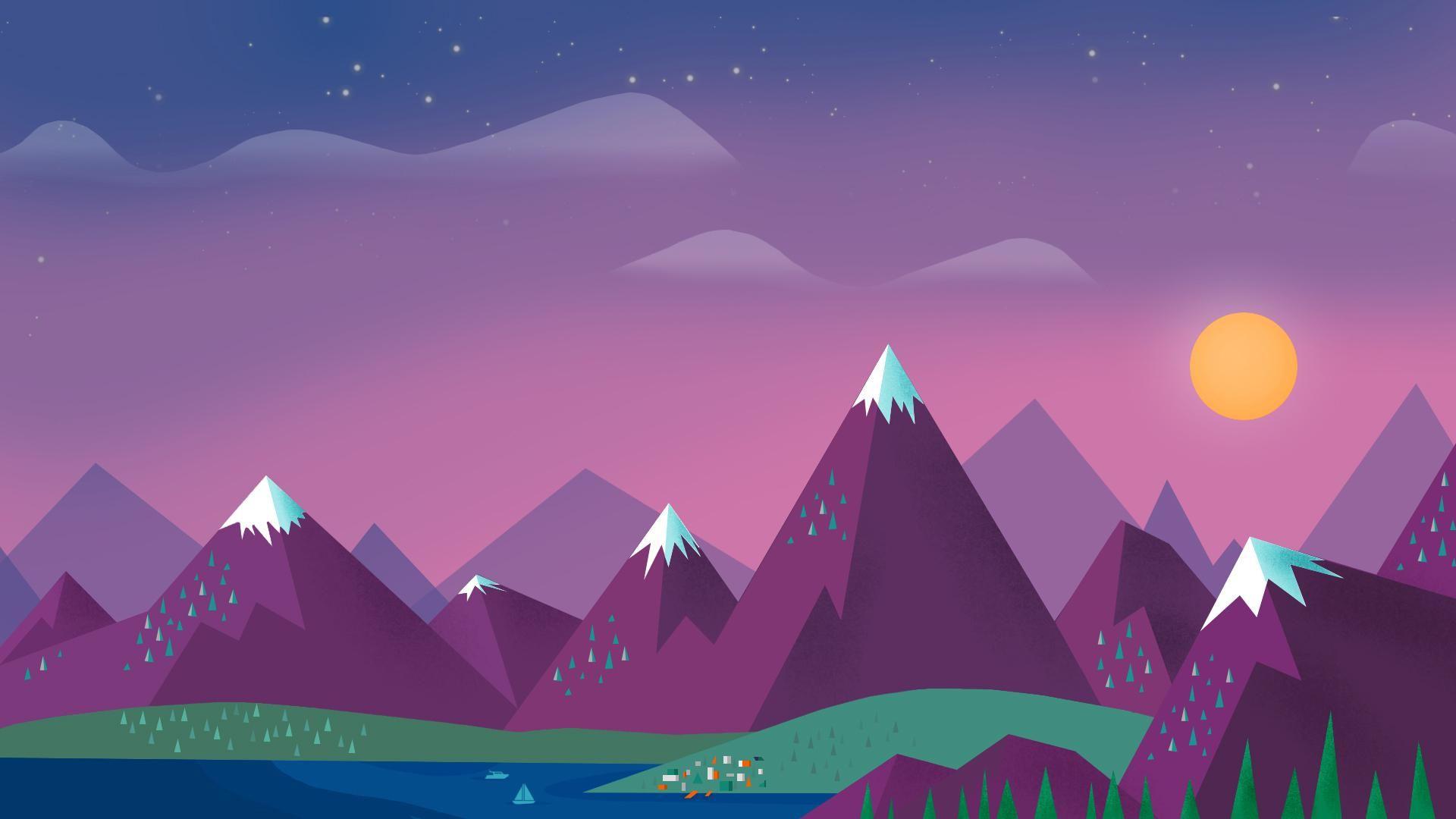Cartoon Mountain Wallpapers - Top Free Cartoon Mountain Backgrounds -  WallpaperAccess