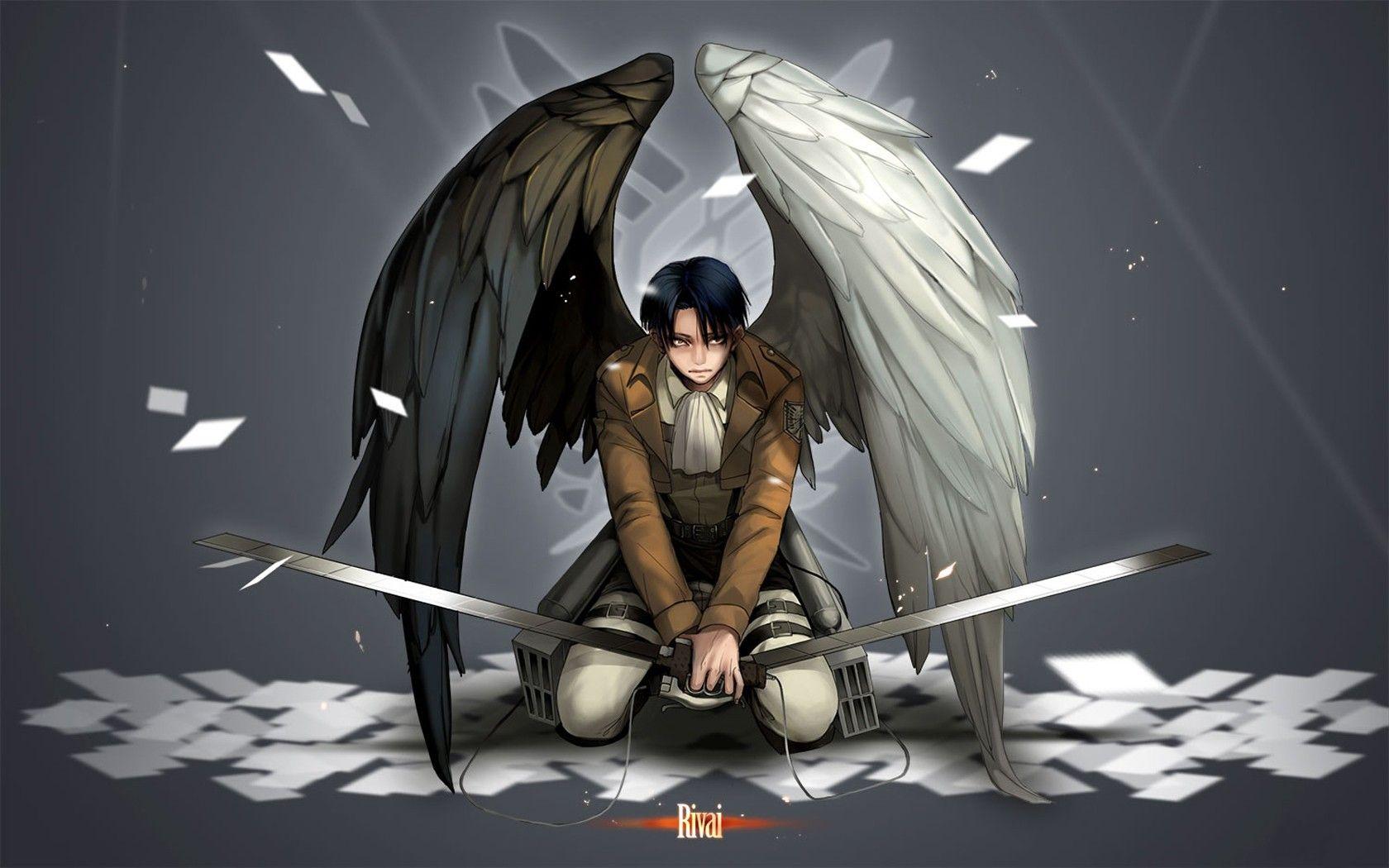 1680x1050 Levi Angel Wings Attack On Titan Wallpaper Download On