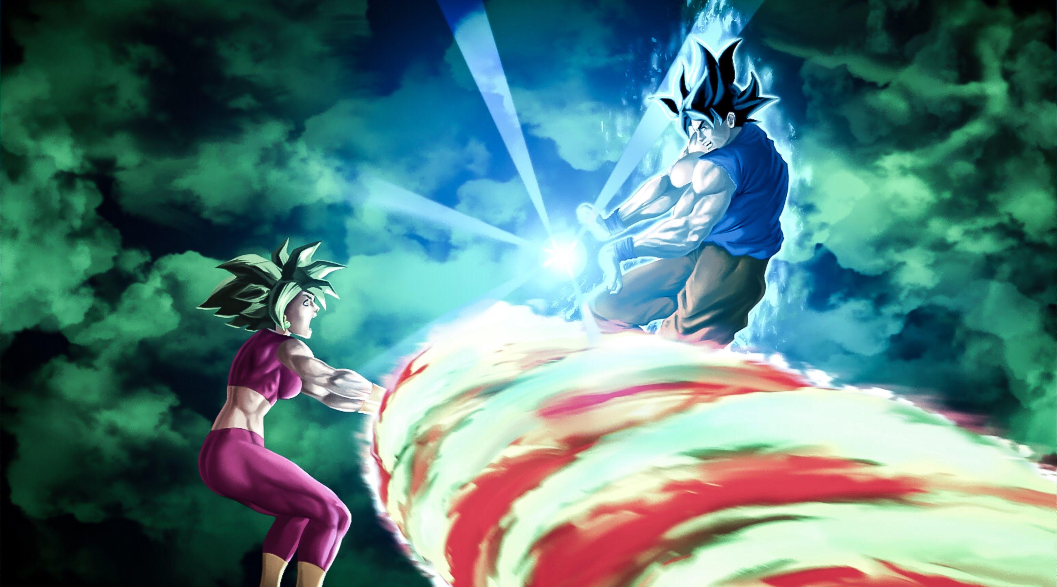 4096x2276 Goku Vs Kefla Wallpaper
