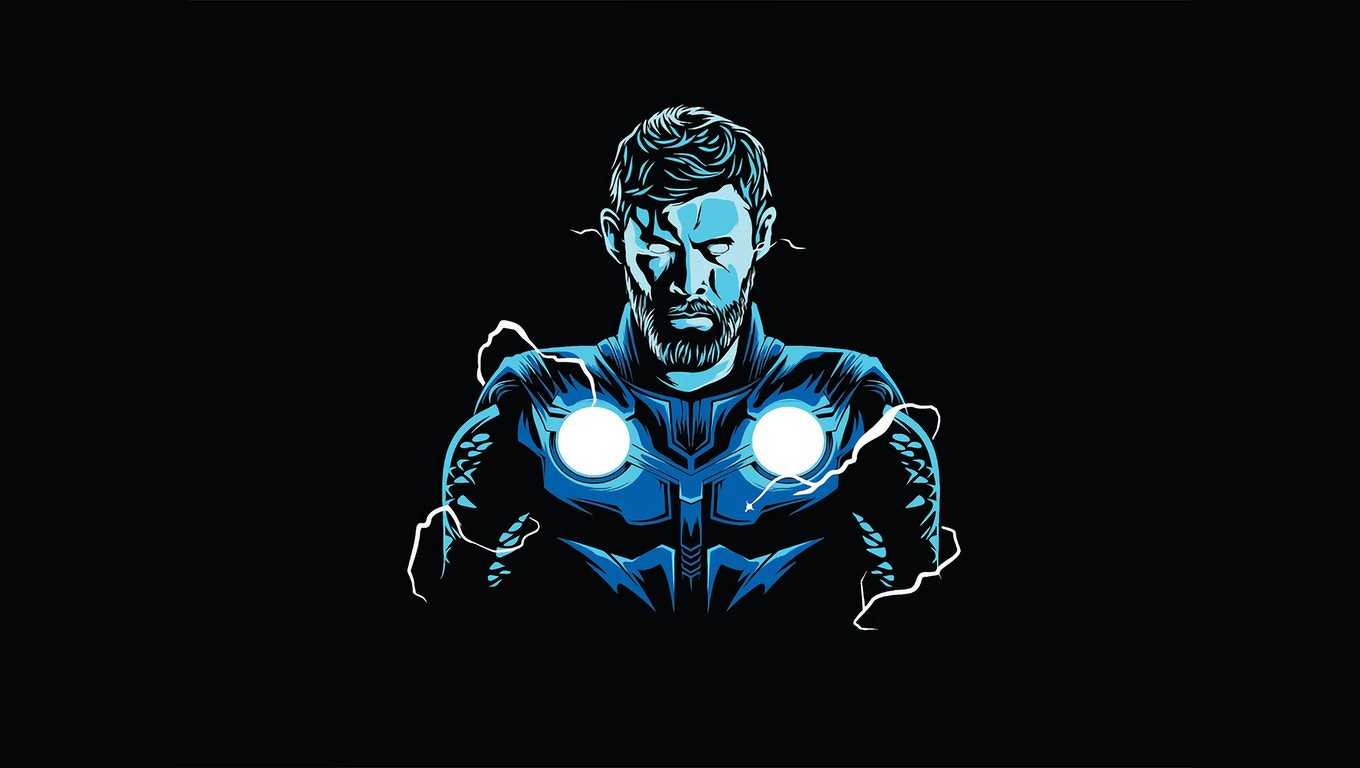 1360x768 Thor Minimal Design HD Wallpaper (1360x768)