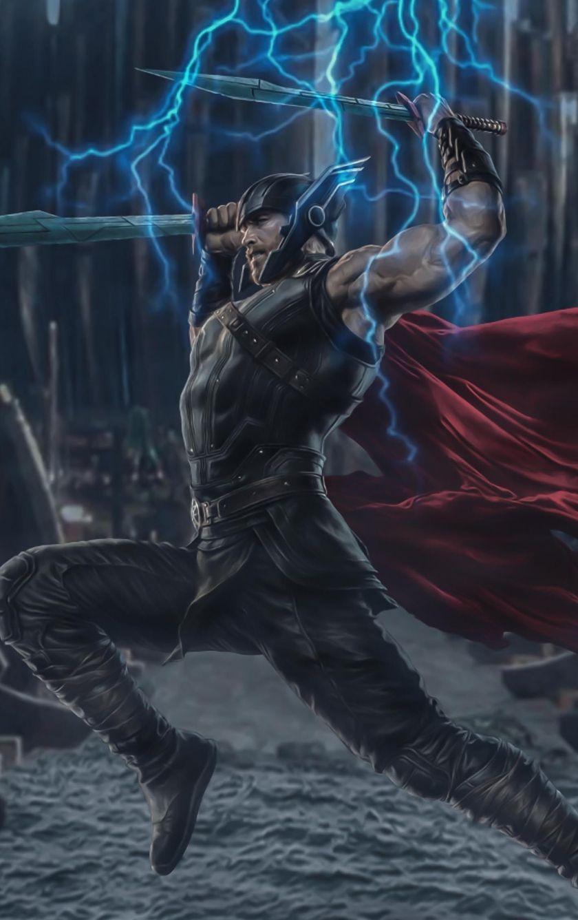 840x1336 Download 840x1336 wallpaper lightning, thor, marvel, superhero
