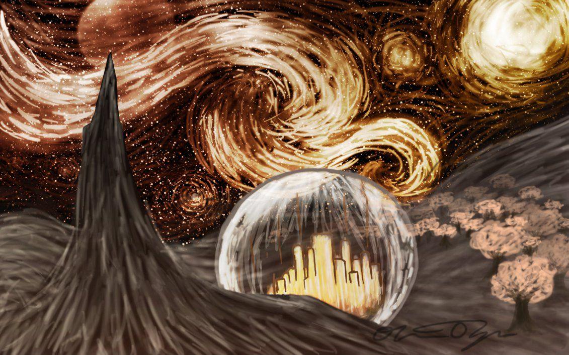 1131x707 Gallifrey version of Starry Night
