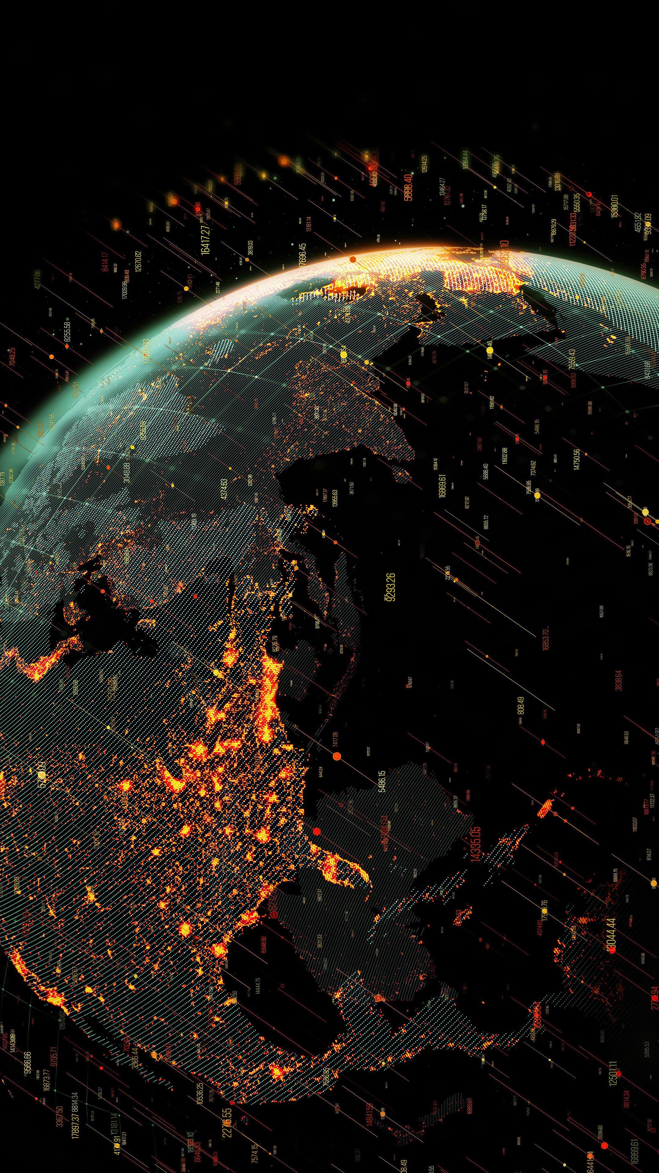 2160x3840 Planet, Earth, Space, Digital Art, Codes phone HD Wallpaper, Image, Background, Photo and Picture HD Wallpaper