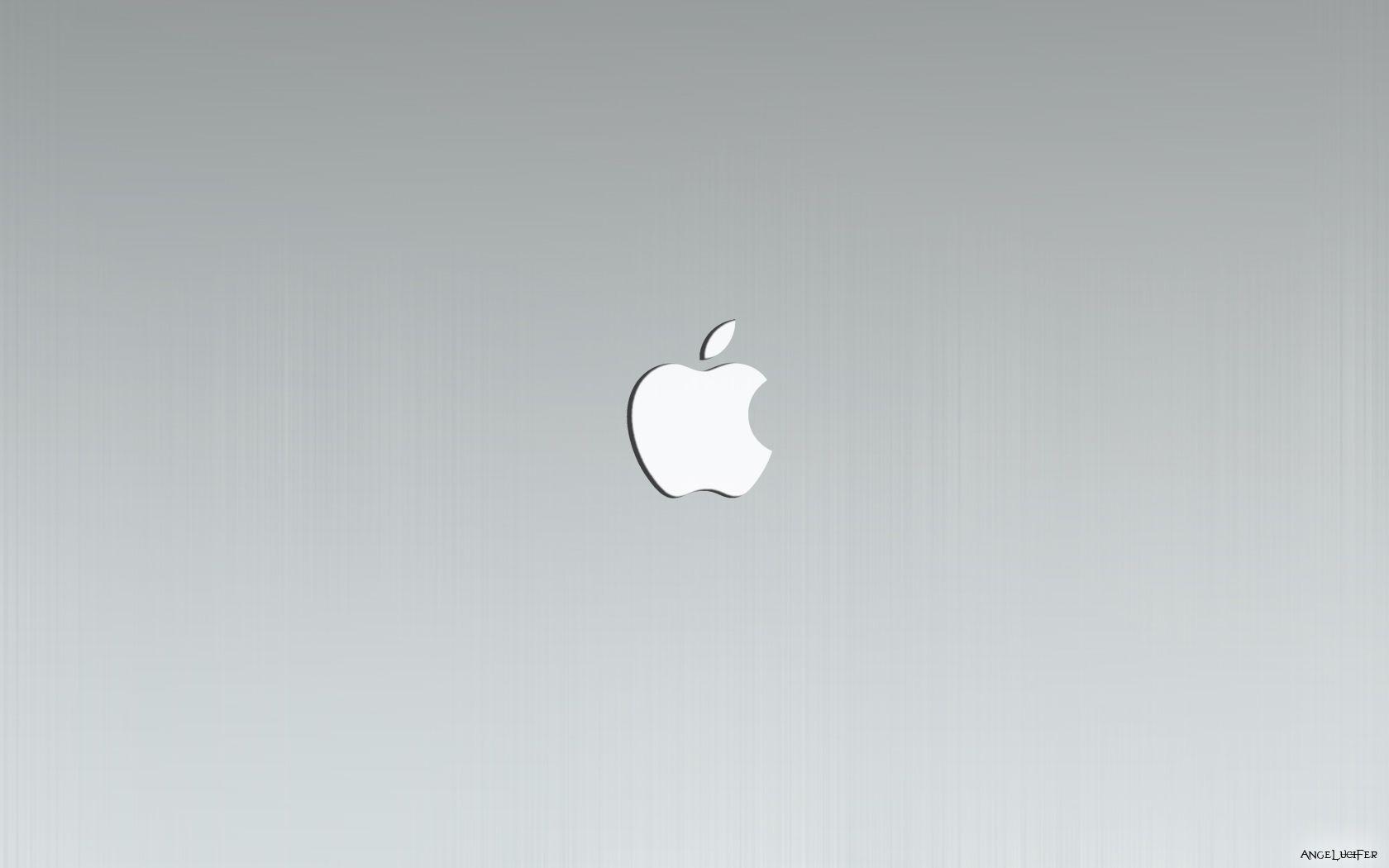 1680x1050 White Apple Wallpaper