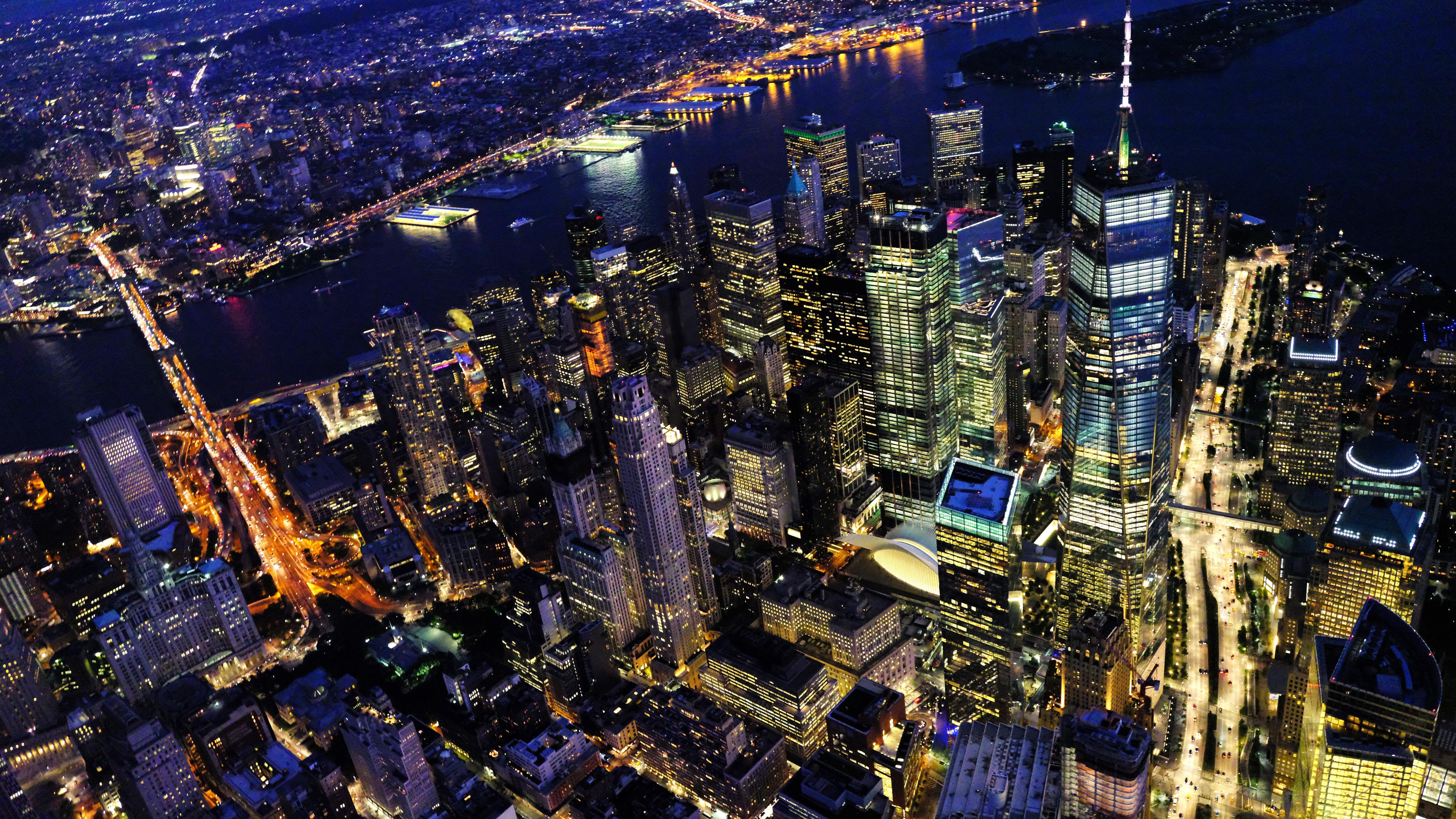 7680x4320 New York City At Night 8K UHD Wallpaper