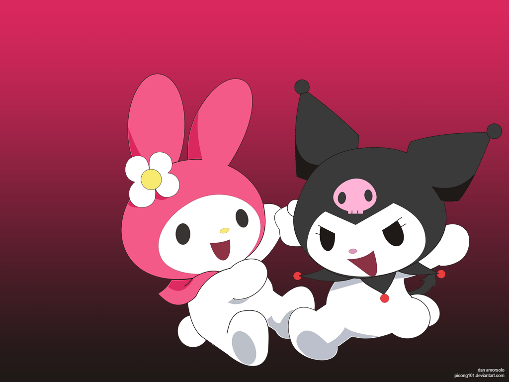 1024x768 My Melody and Kuromi !.  Cảm hứng đồ chơi.  Sanrio, xin chào