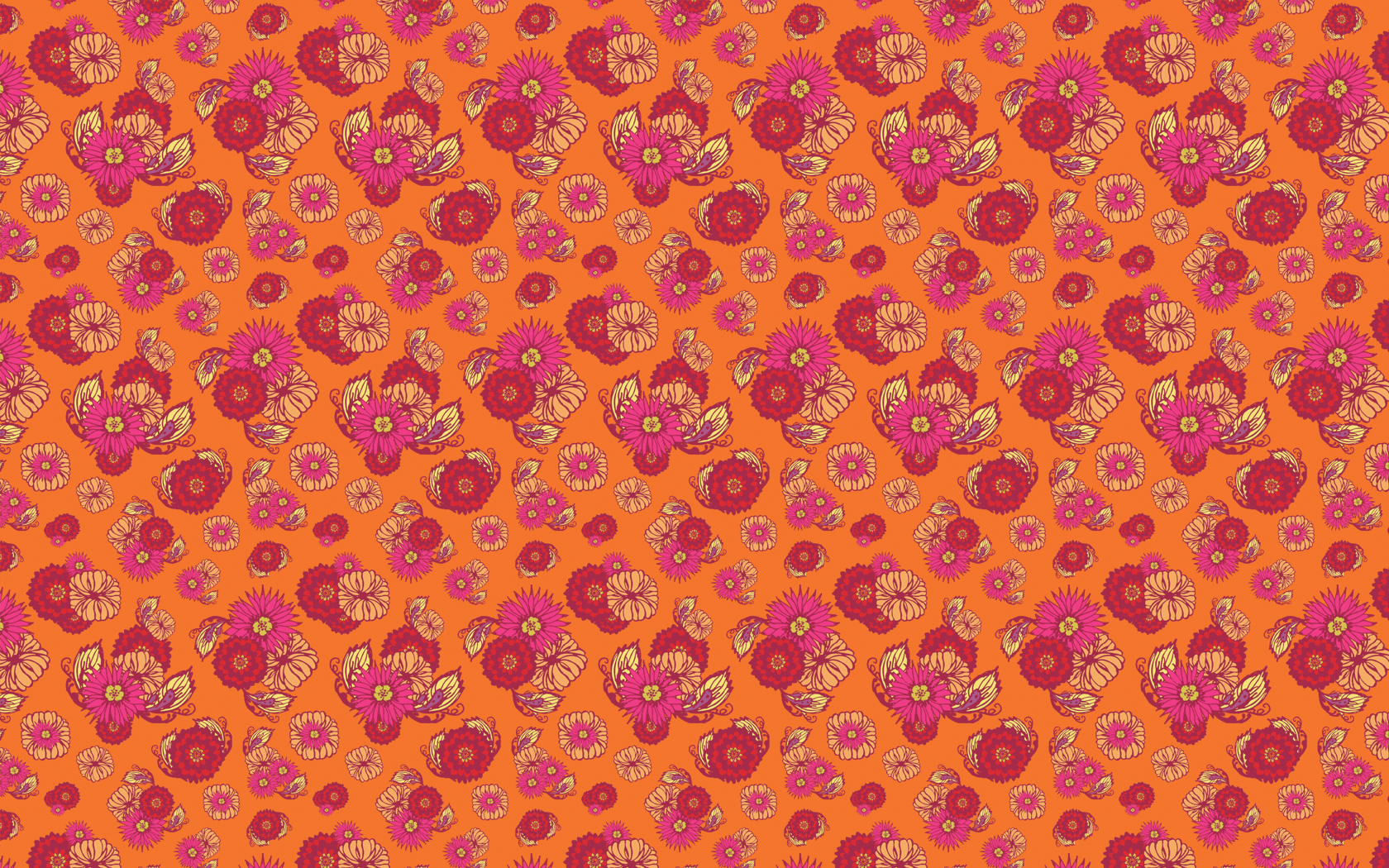 1680x1050 Free download pc wallpaper scatterfloral orange [1680x1050]