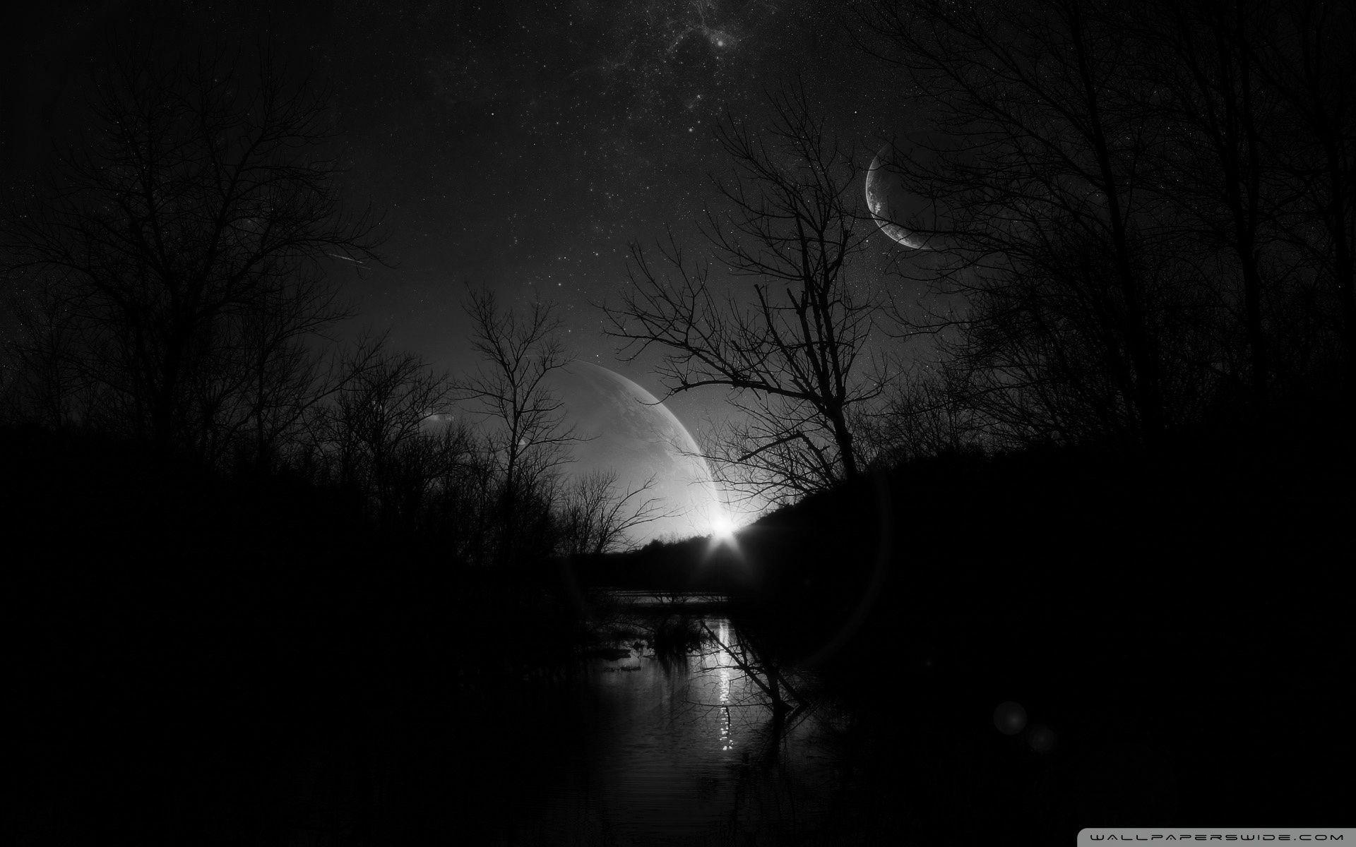 1920x1200 Black Night Wallpaper