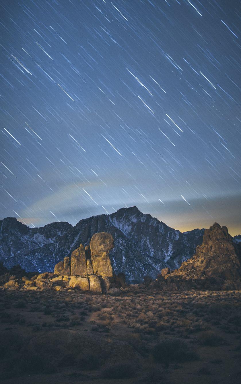 840x1336 Download Starry sky, nature, landscape, camping wallpaper