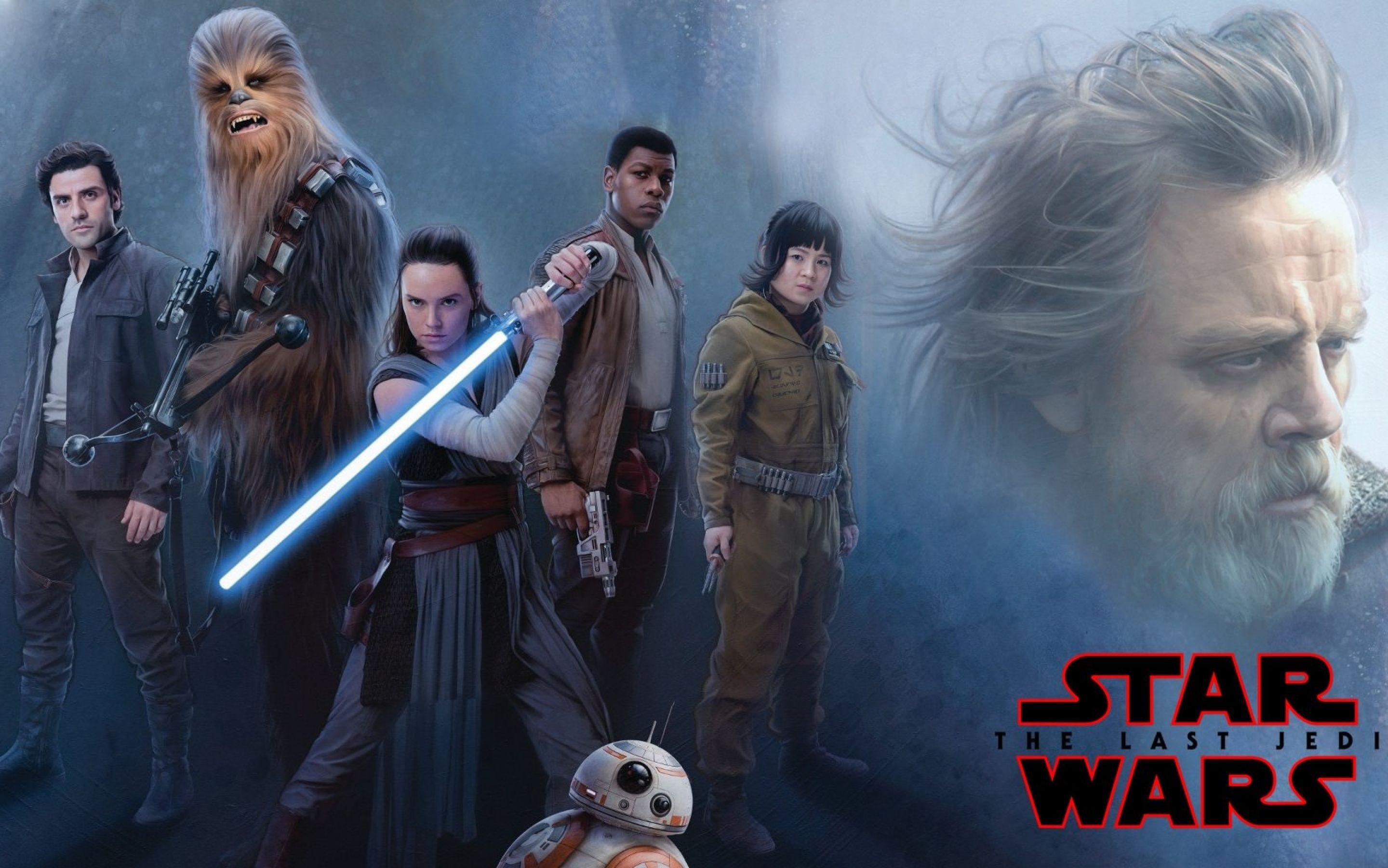 2880x1800 Star Wars Jedi Rey Daisy Ridley And Luke Skywalker