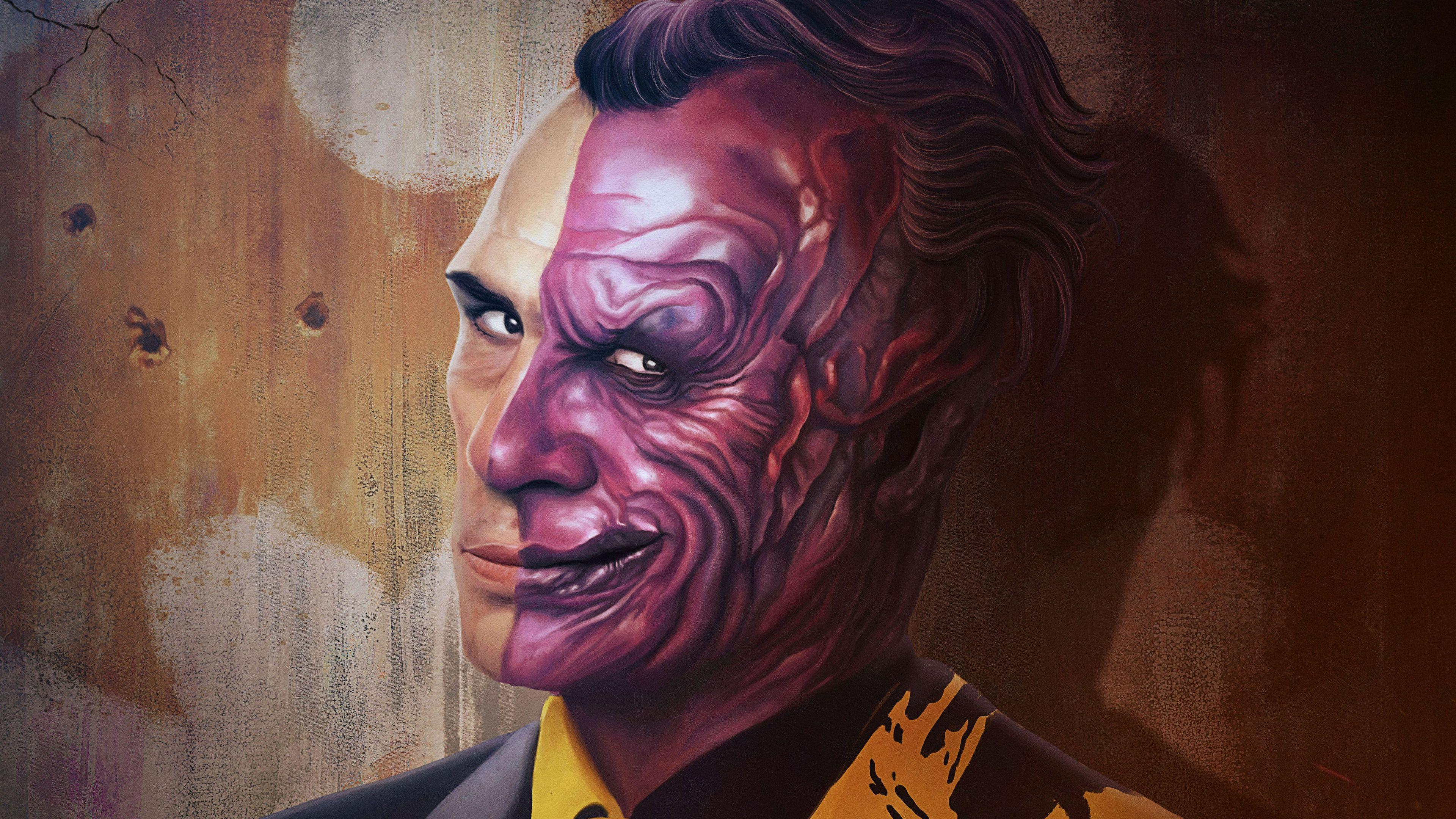 3840x2160 Supervillain Two Face Wallpaper