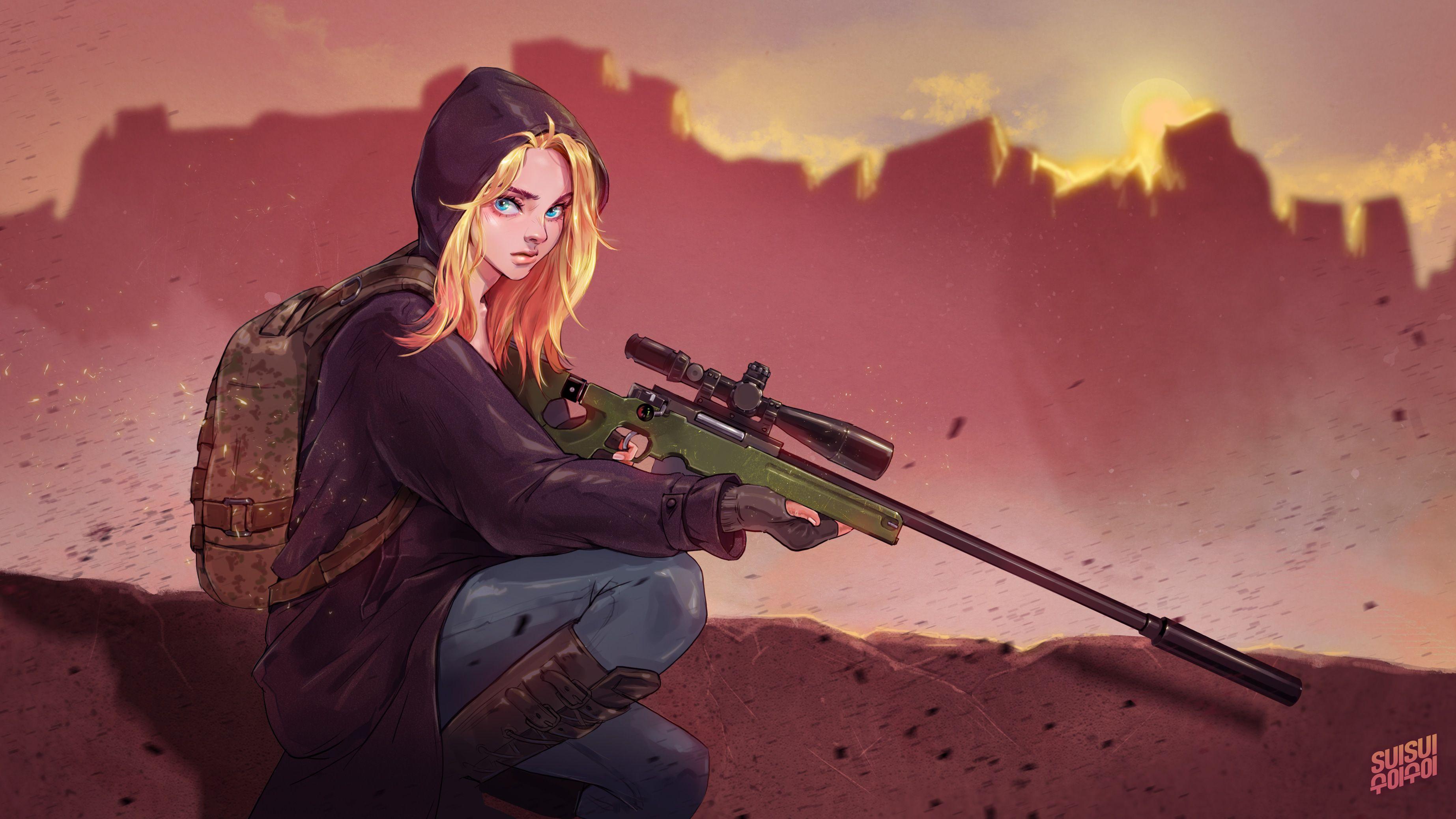 3691x2077 Pubg Game Girl Fanart 1440x900 Resolution HD 4k Wallpaper, Image, Background, Photo and Picture