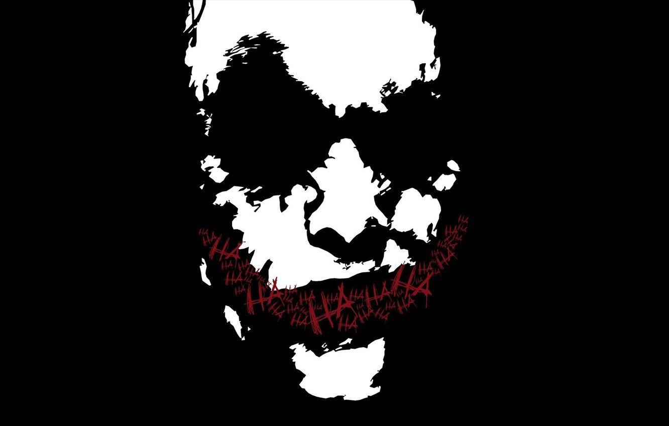 1332x850 Wallpaper smile, Joker, black, joker image for desktop, section минимализм