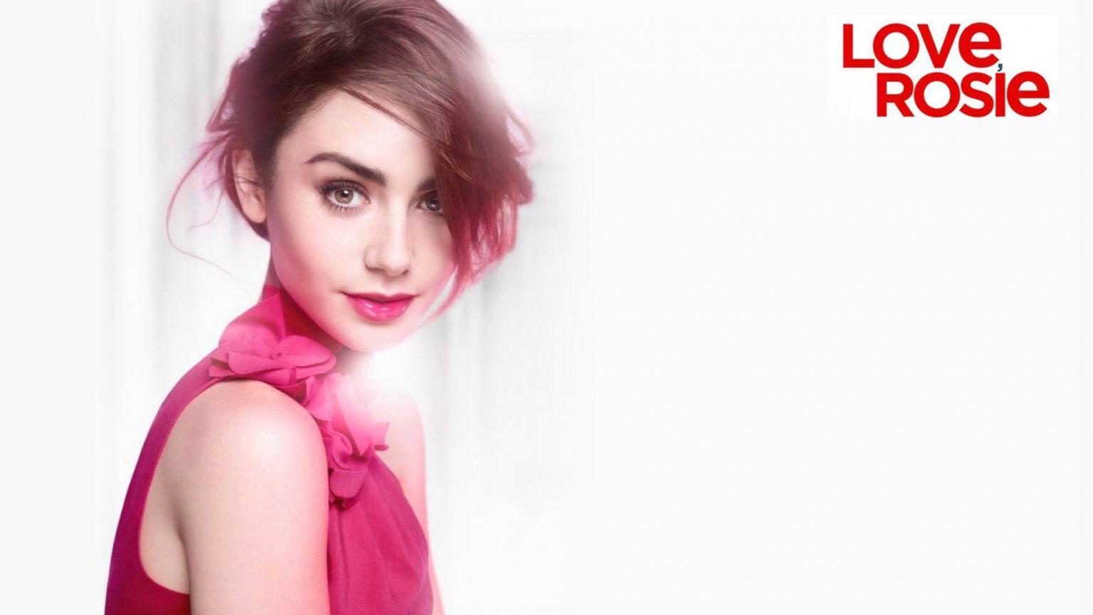 1536x864 Free download Lily Collins in Love Rosie Movie Wallpaper HD