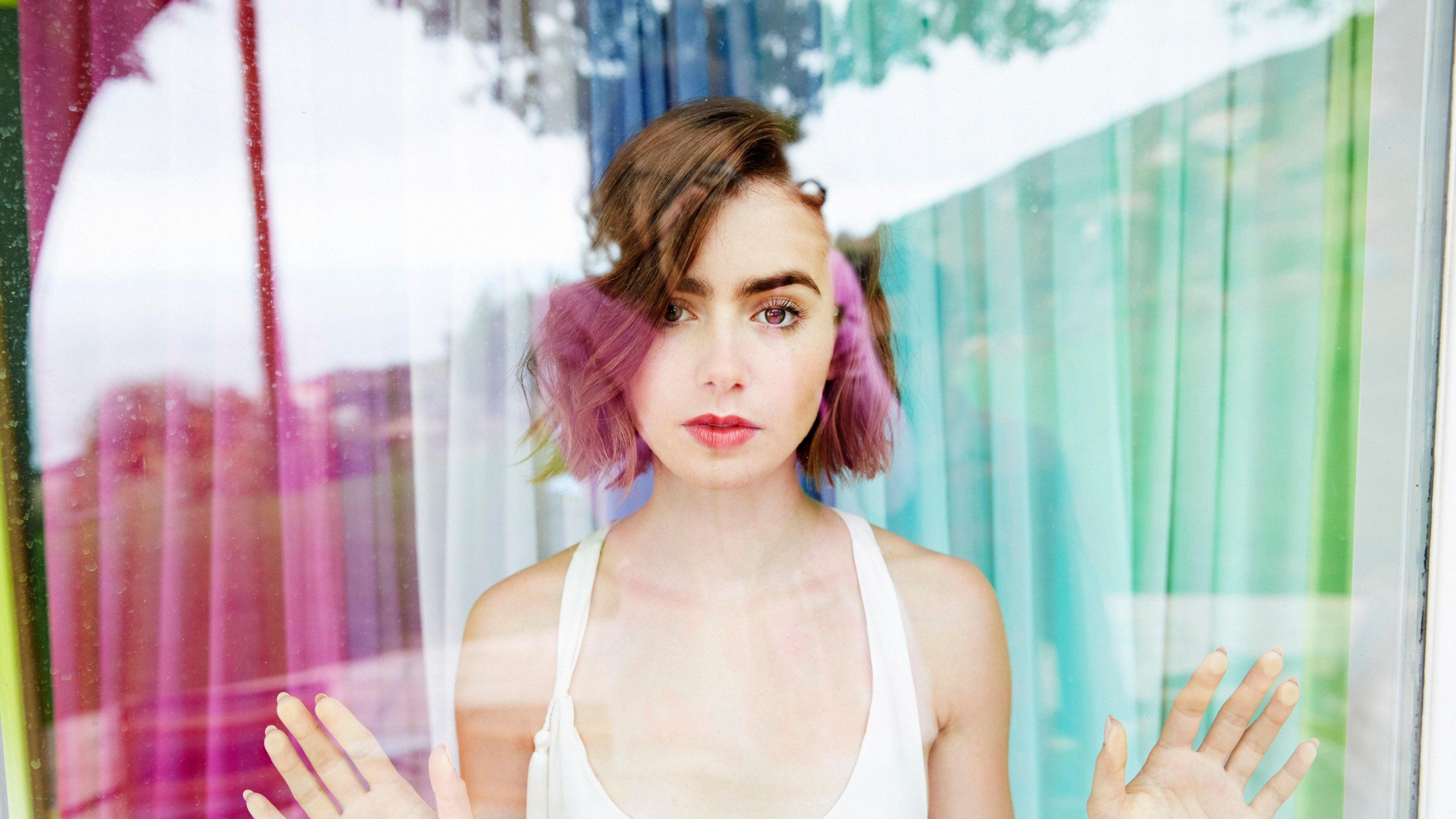 3840x2160 Wallpaper Lily Collins, actress, model, Lily Jane Collins, Love