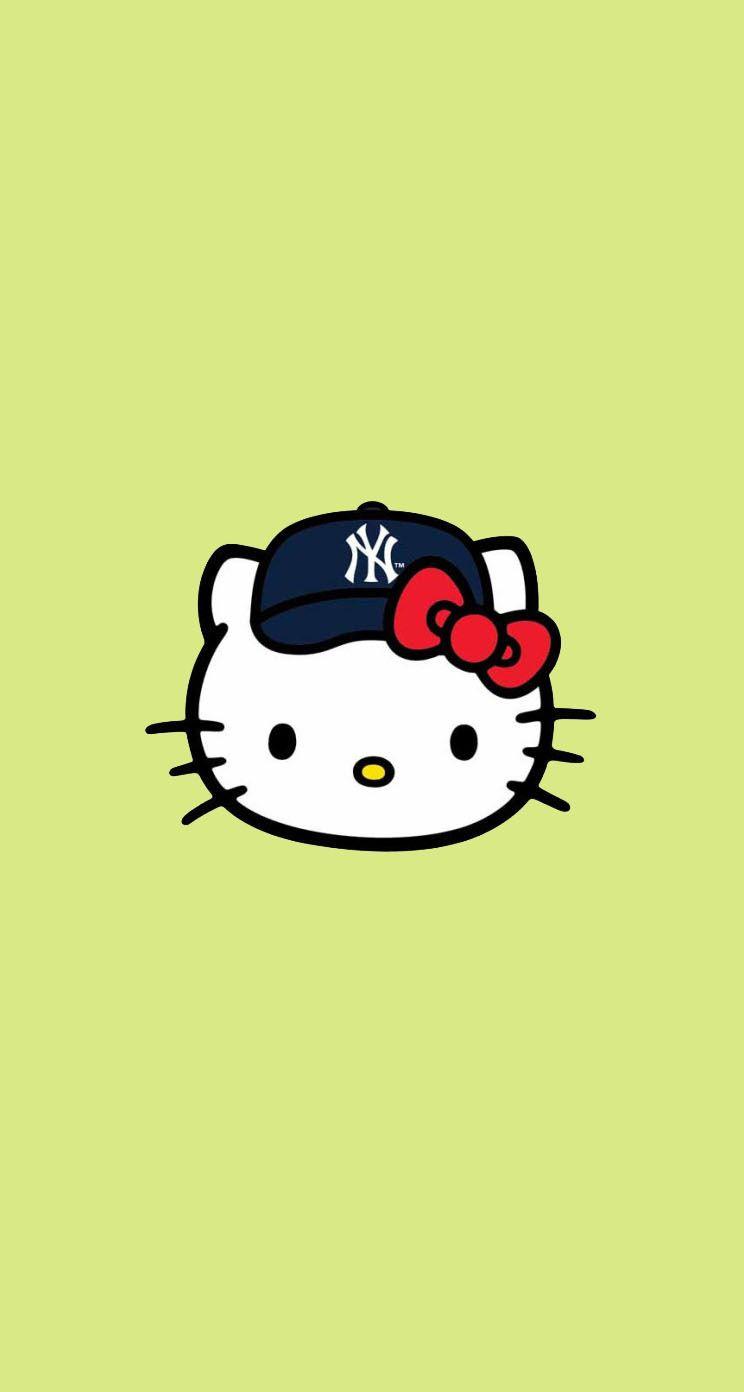744x1392 Hello Kitty is a Yankee Fan. Wallpaper & Patterns & Illustrations
