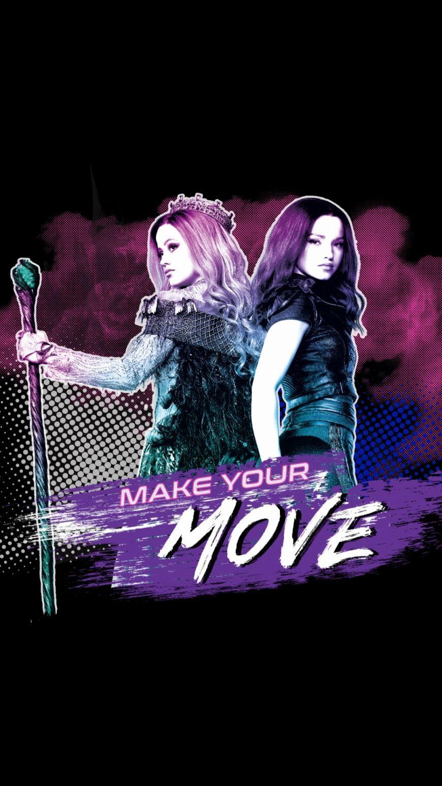 870x1546 Disney Descendants 3 new mobile phone wallpaper in 2020