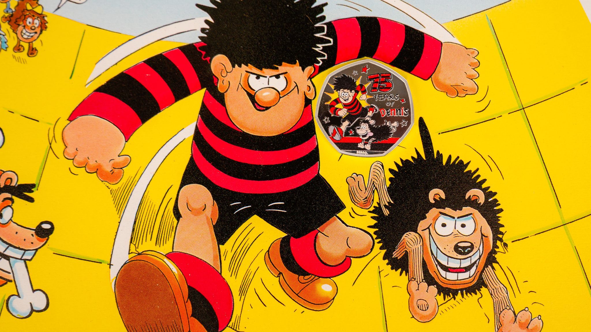 2048x1152 Dennis The Menace Plays 'greatest Prank Yet' As Royal Mint Presses 75 Year Anniversary 50p Coins