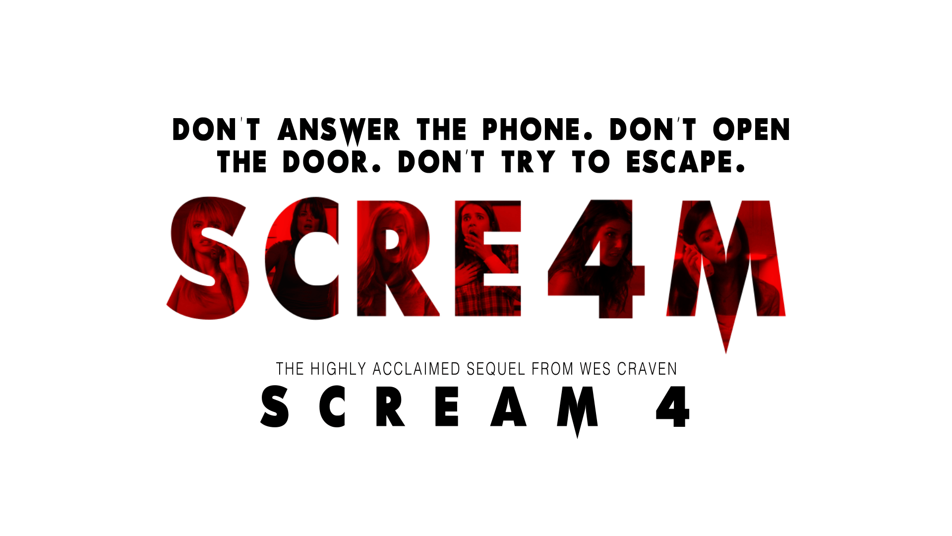 1920x1080 Scream 4 (2011) Original 1996 Style Poster (1920x1080). Poster By Chris Vega
