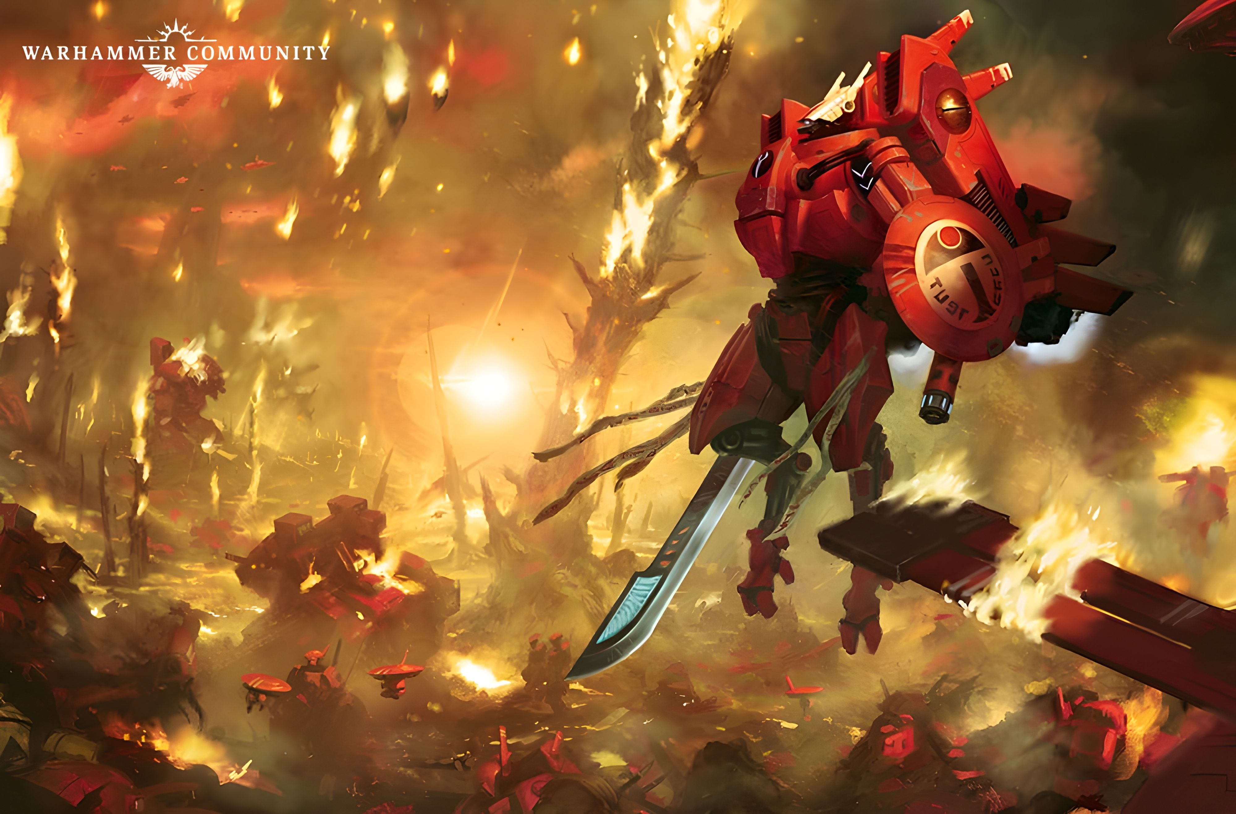 4000x2636 This is so beautiful. It captures what i love about T'au since Dawn of War Dark Crusade. A technological advanced faction surviving and fighting trough carnage, rotting empires and total destruction