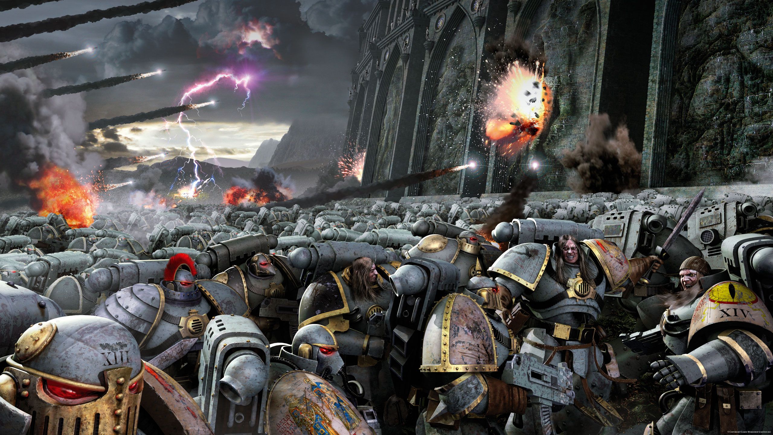 2560x1440 Horus Rising wallpaper image 40K Fan Group