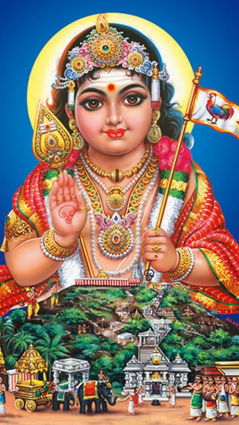 800x1422 Murugan Vel, Animated, lord, god, kartikeya, HD phone wallpaper
