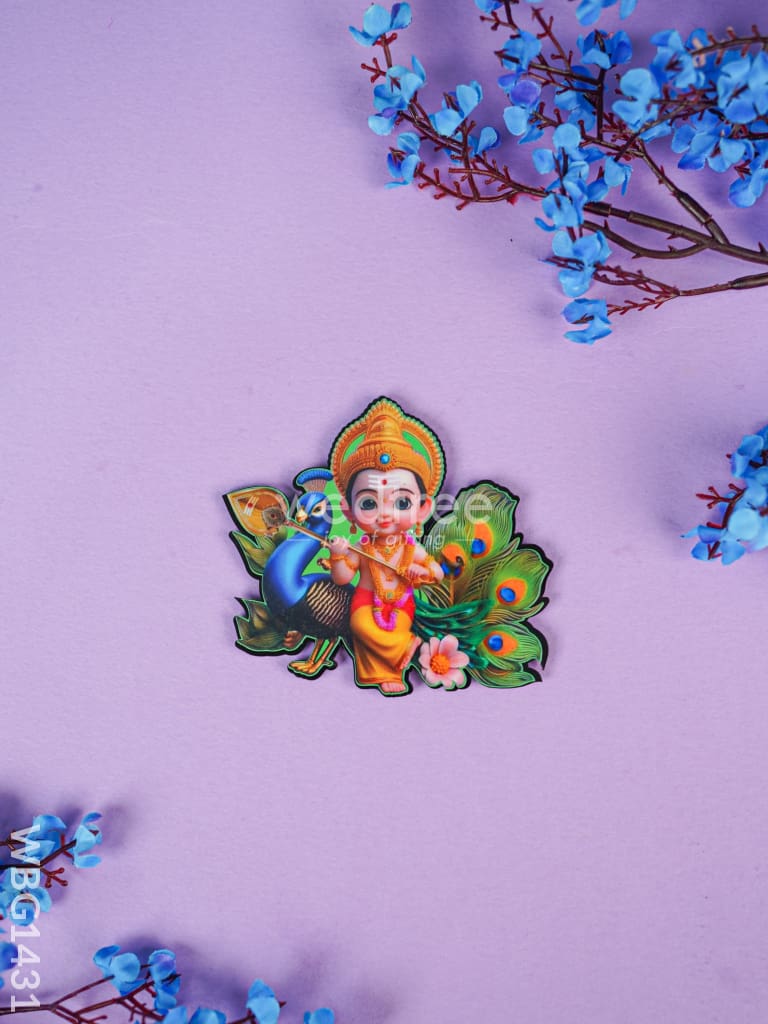 768x1024 Baby Murugan with Peacock Fridge Magnet
