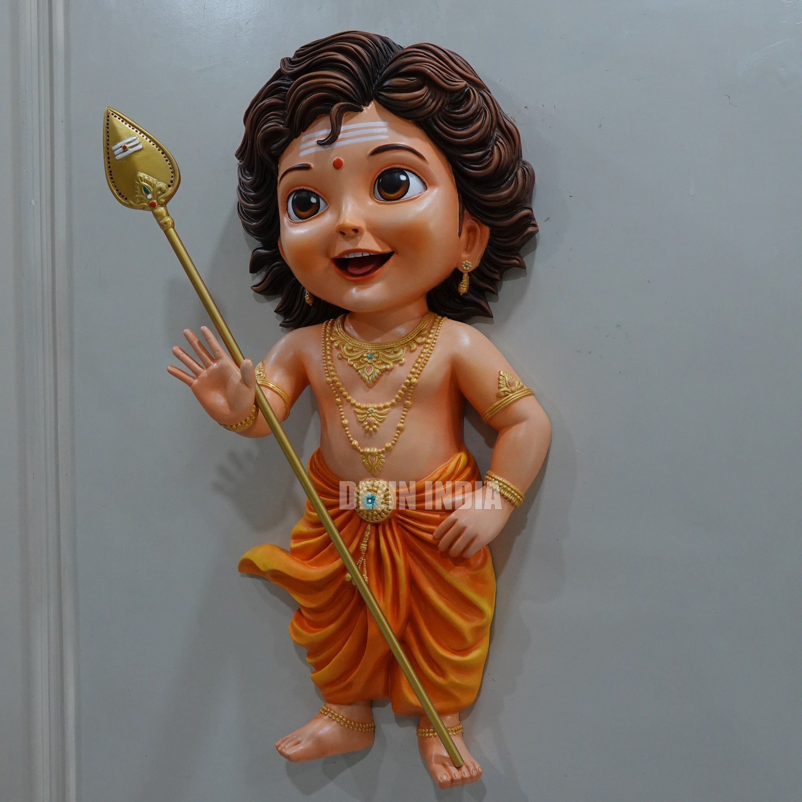 2560x2560 Cute Little Kartikeya Wall Mural 3×1.5 ft. Temple Wall Decor