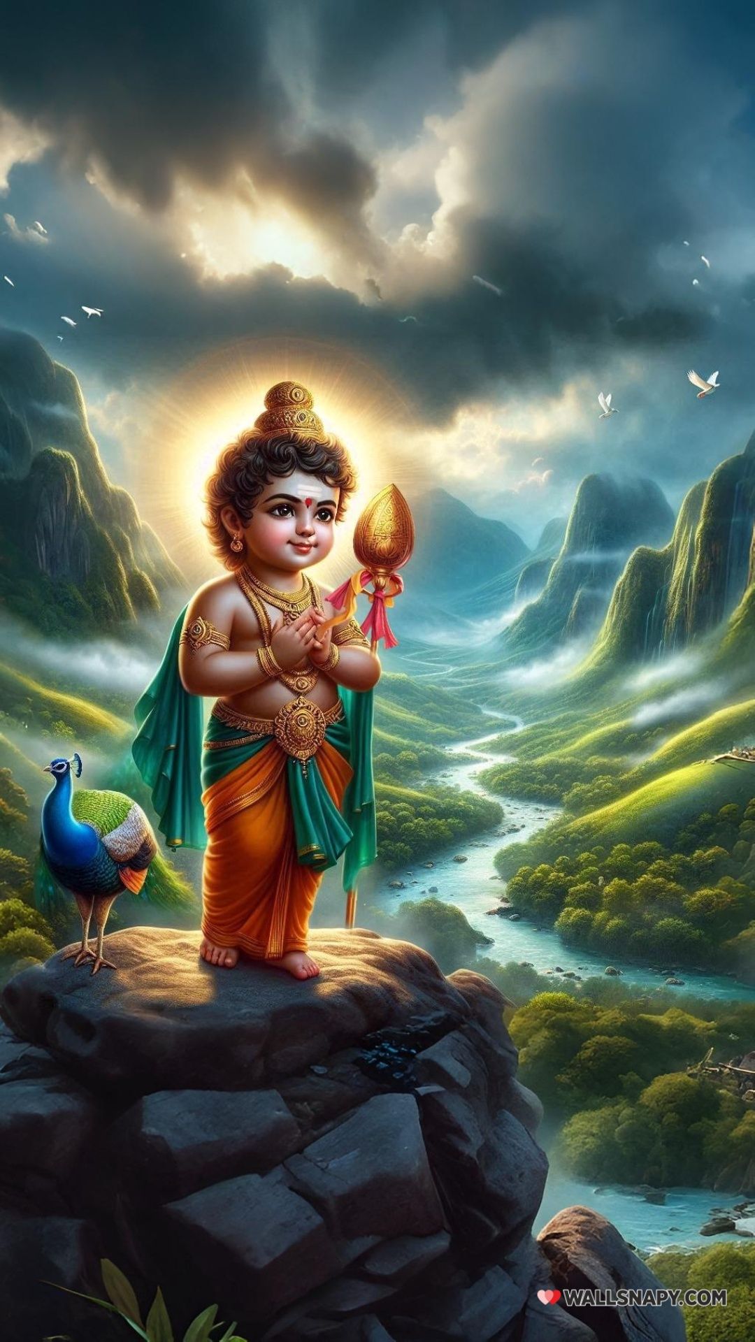 1080x1920 Cute baby lord murugan ai wallpaper HD 4k free portrait