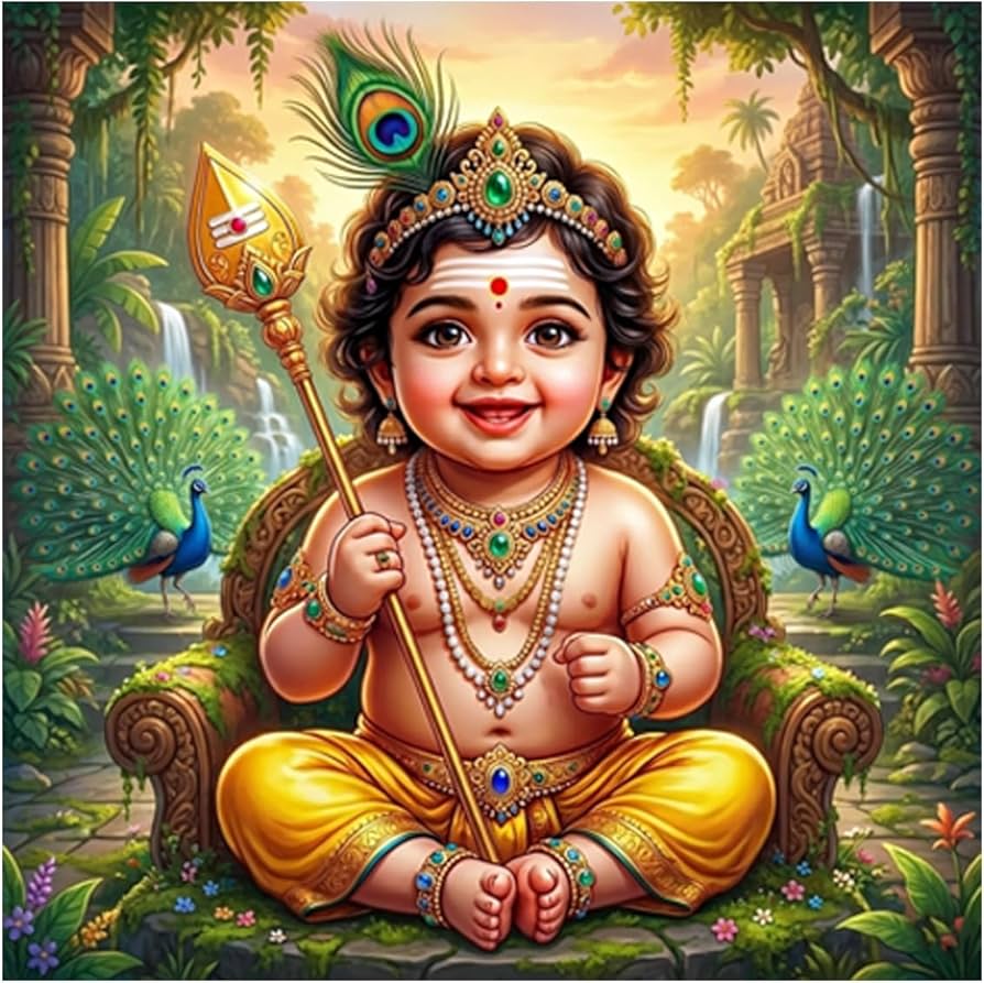 894x893 Cute baby murugan wall Photo Premium Sticker, Deity for Home & Pooja Room, Temple, Wall Decoration, HD Wall Poster. Baby Shower & Home Decor Poster