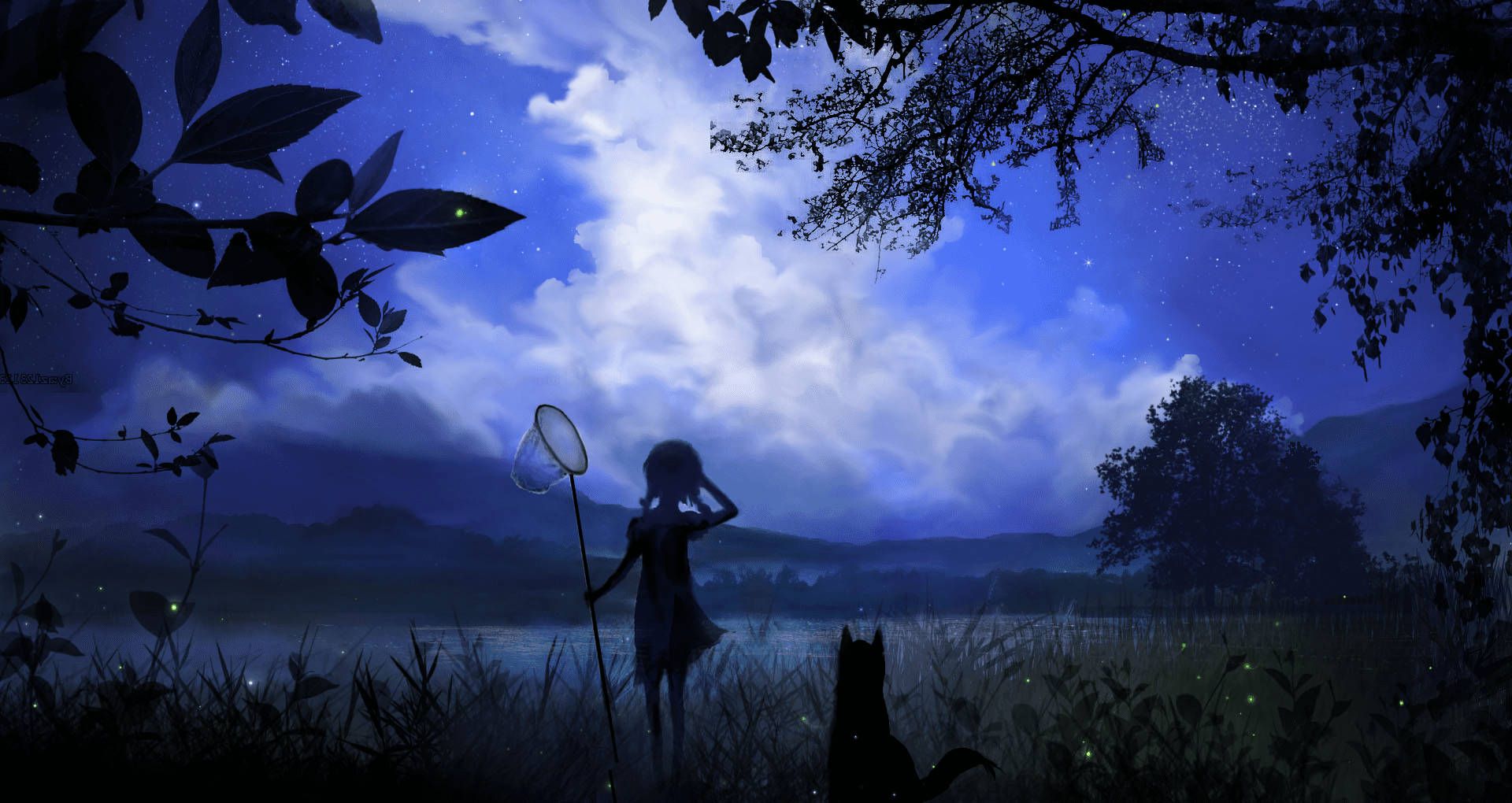 1920x1020 Wallpaper Girl And Dog Blue HD Cute Girl With Dog Wallpaper Peakpx