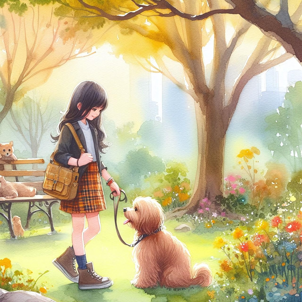 1280x1280 Download Animal Girl Puppy. Royalty Free Stock Illustration Image