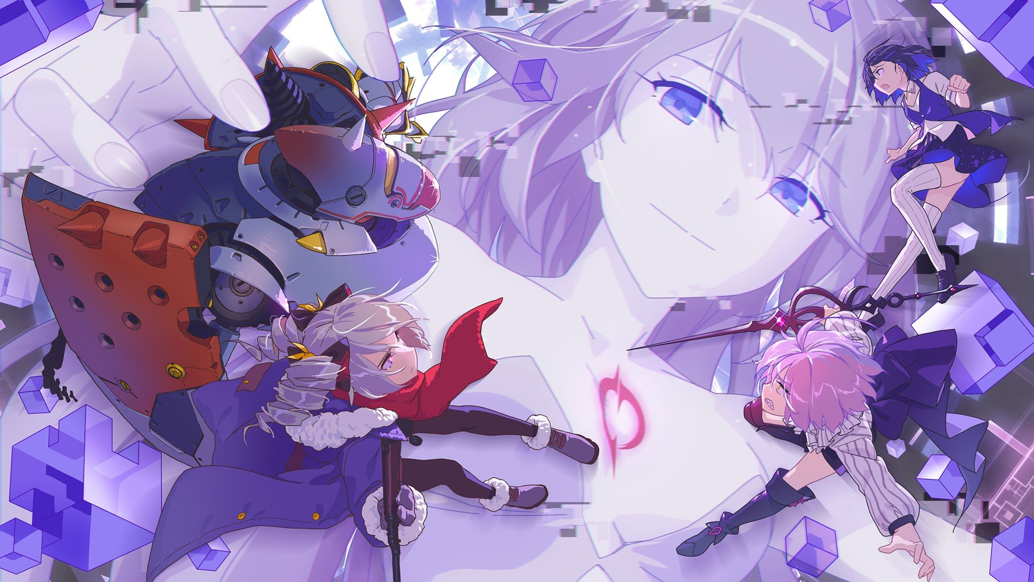 2048x1154 Bronya, Sin Mal, Seele VS Veliona (Houkai Gakuen 2nd)