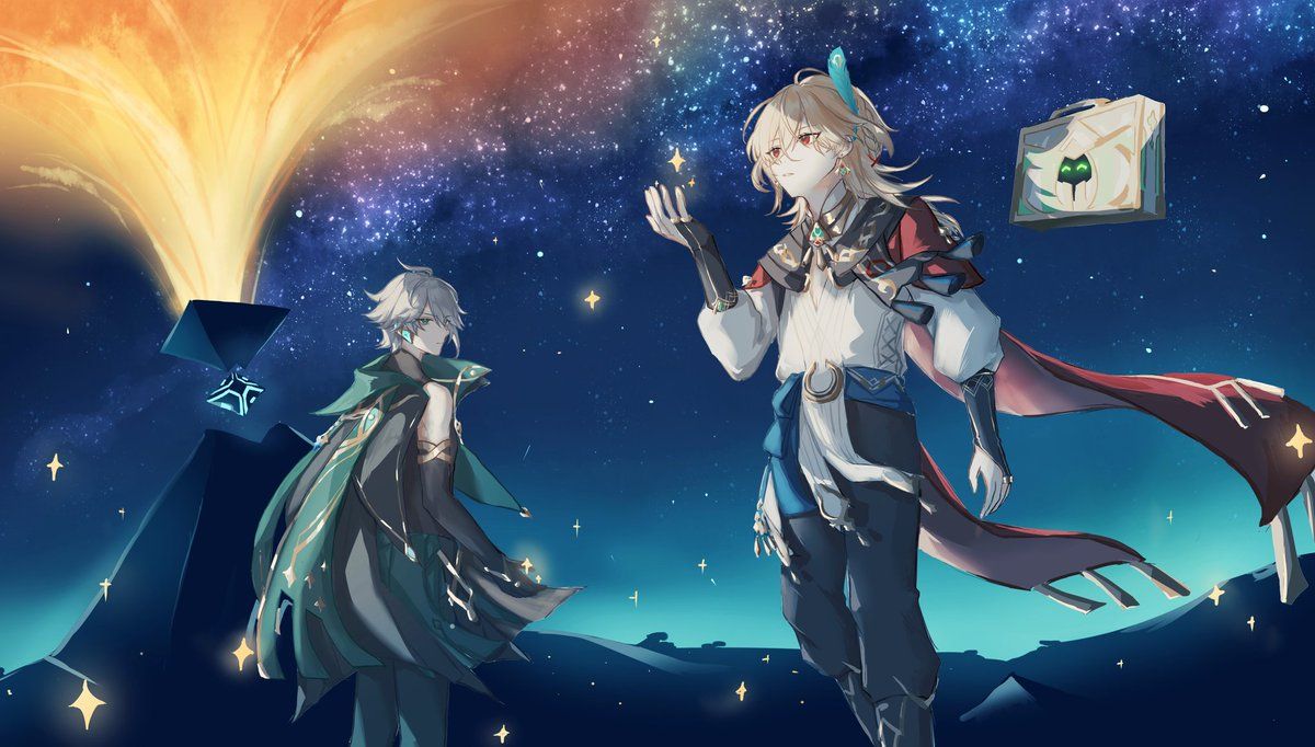 1200x682 Thousands of stars falling tonight. #知妙 #haikaveh #Alhaitham #Kaveh #Genshinimpact