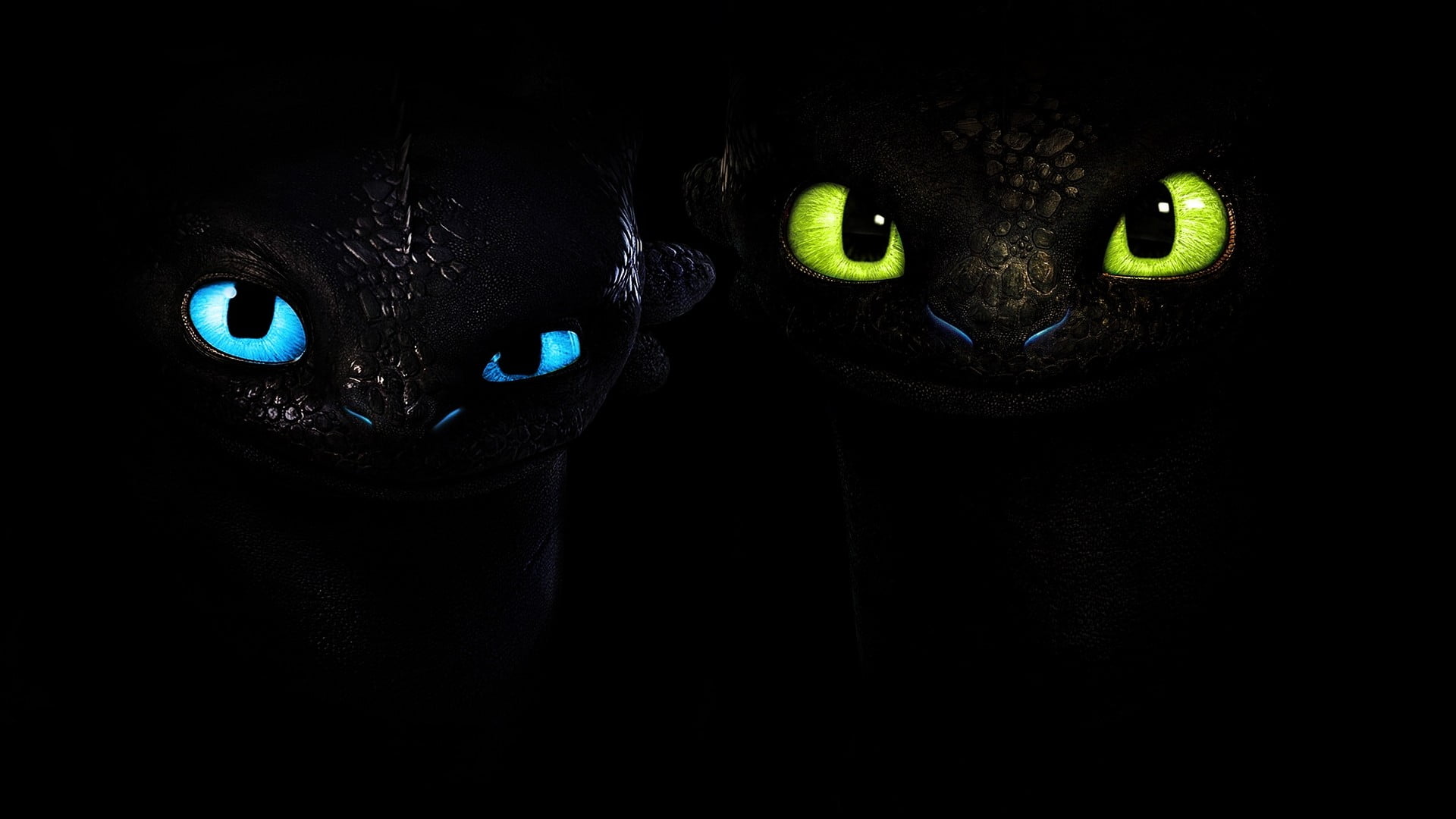 1920x1080 Two blue and yellow eyes Toothless illustration HD wallpaper