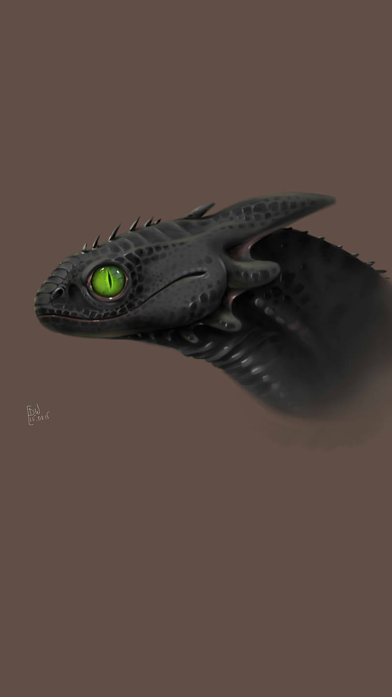 800x1422 Nightfury, toothless, dragon, painting, drawing, brown, dragonpainting, httyd, HD phone wallpaper