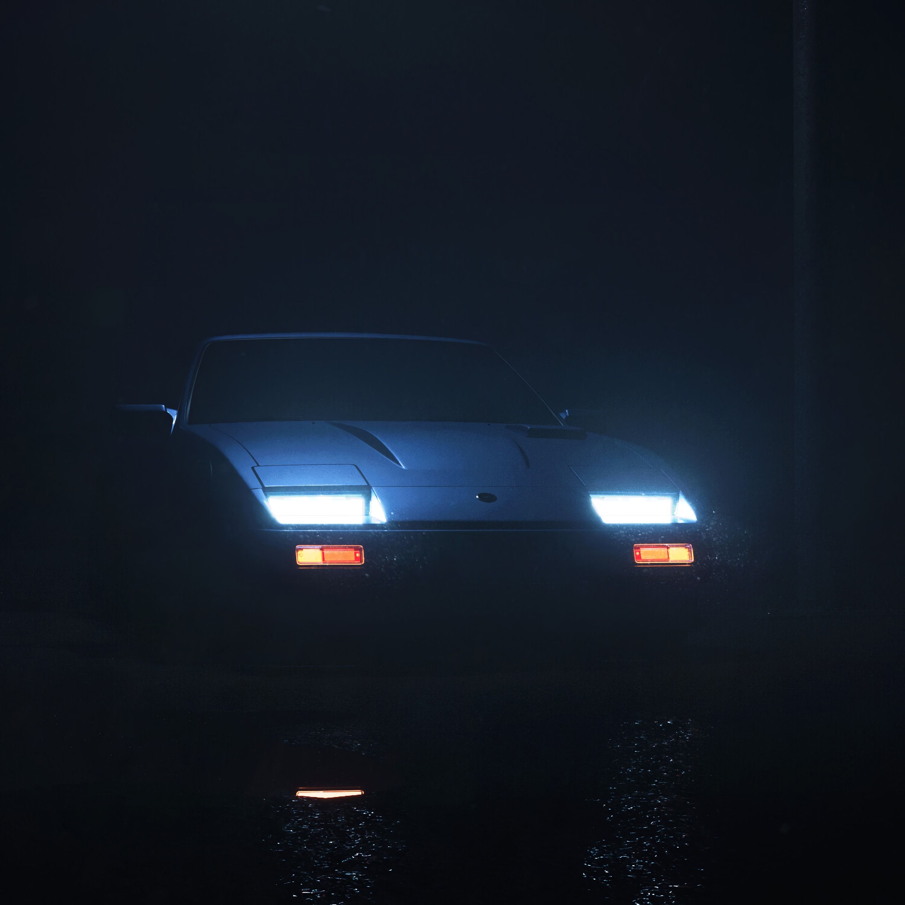 3000x3000 Download wallpaper 3000x3000 car, lights, night, dark, darkness HD background
