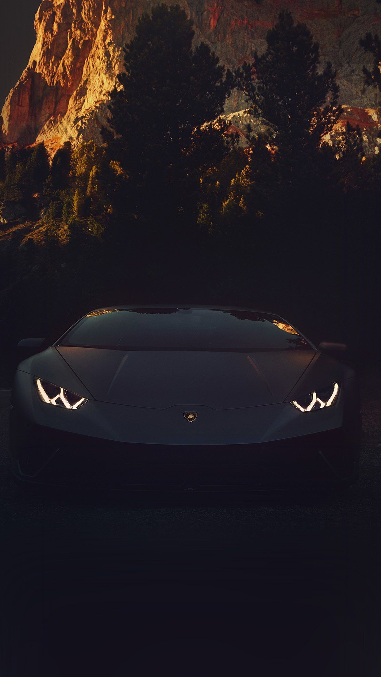 1242x2208 Car Lamborghini Dark City Art iPhone 6 Wallpaper