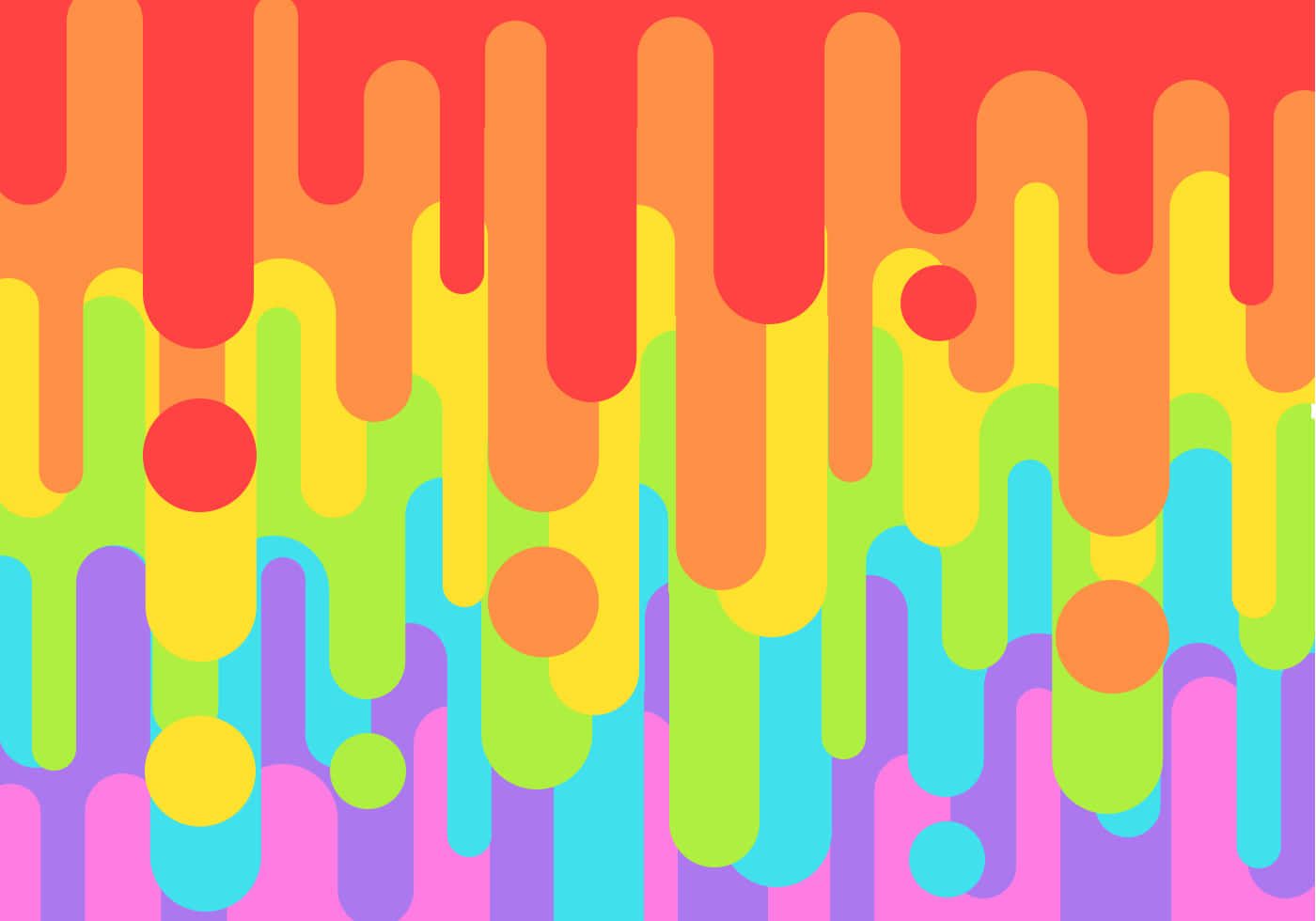1400x980 Download Aesthetic Lgbt Rainbow Dripping Wallpaper
