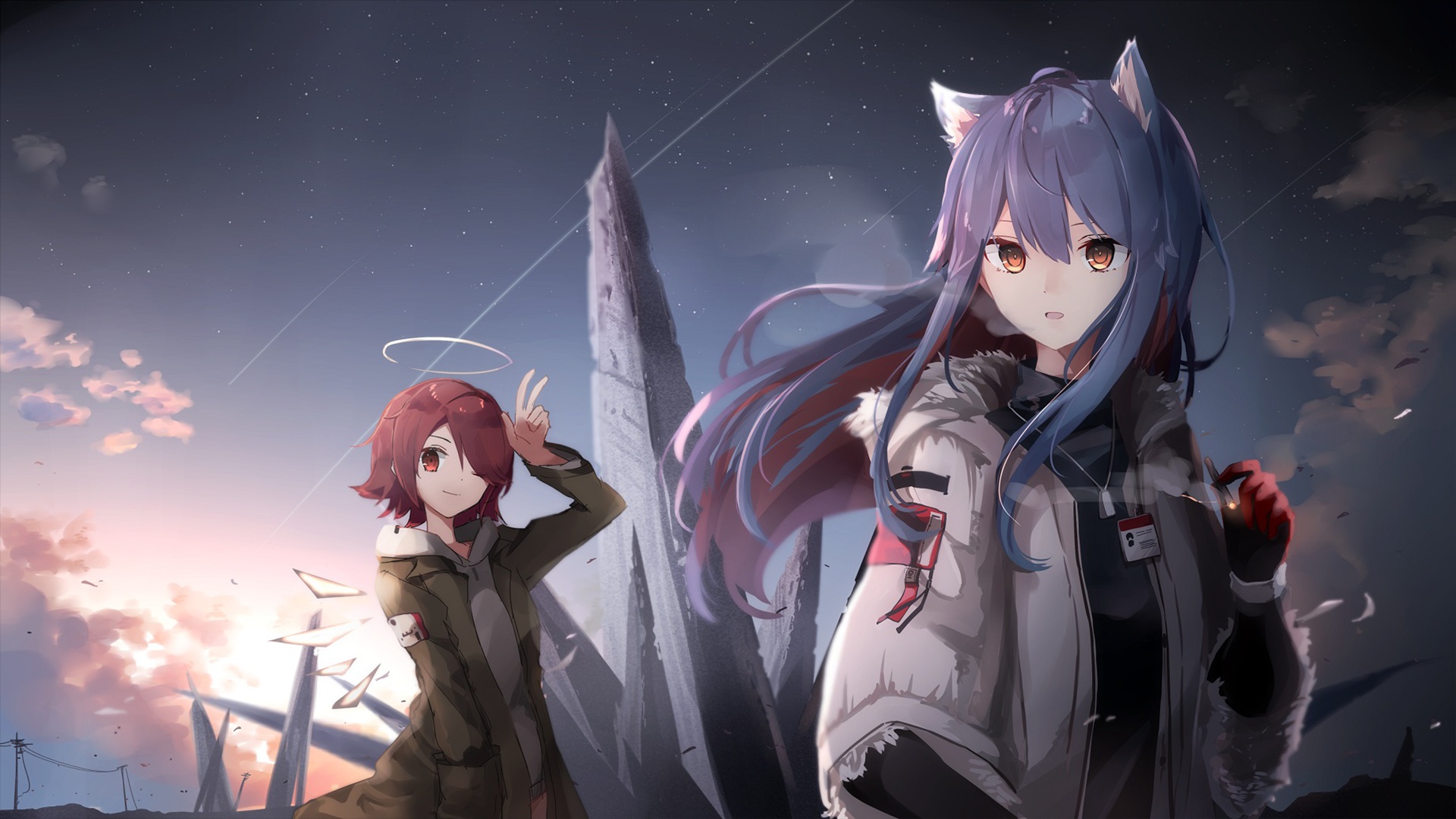 1920x1080 Wallpaper girl, Texas, Arknights, Exusiai for mobile and desktop, section игры, resolution 1920x1080