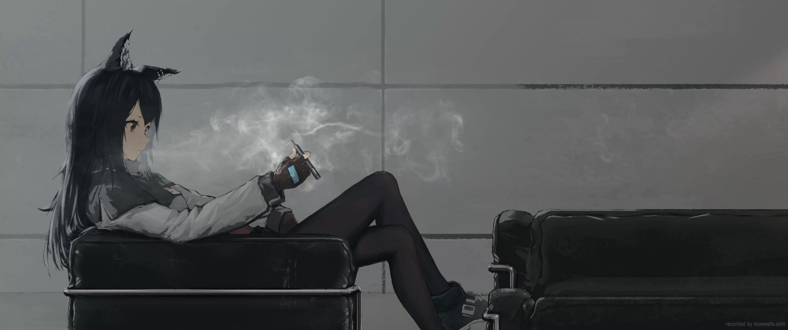 2580x1080 Texas Smoke And Chill Arknights Live Wallpaper