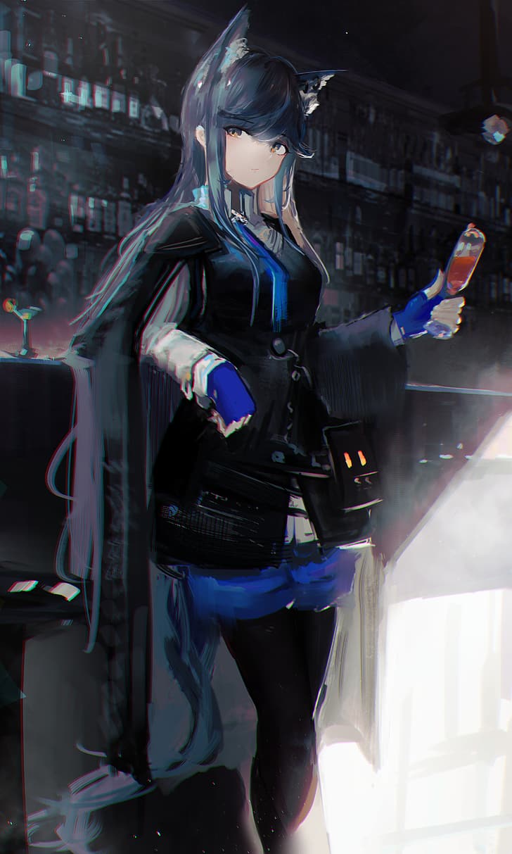 728x1213 HD wallpaper: anime girls, Lemtun, Arknights, Texas The Omertosa (Arknights)