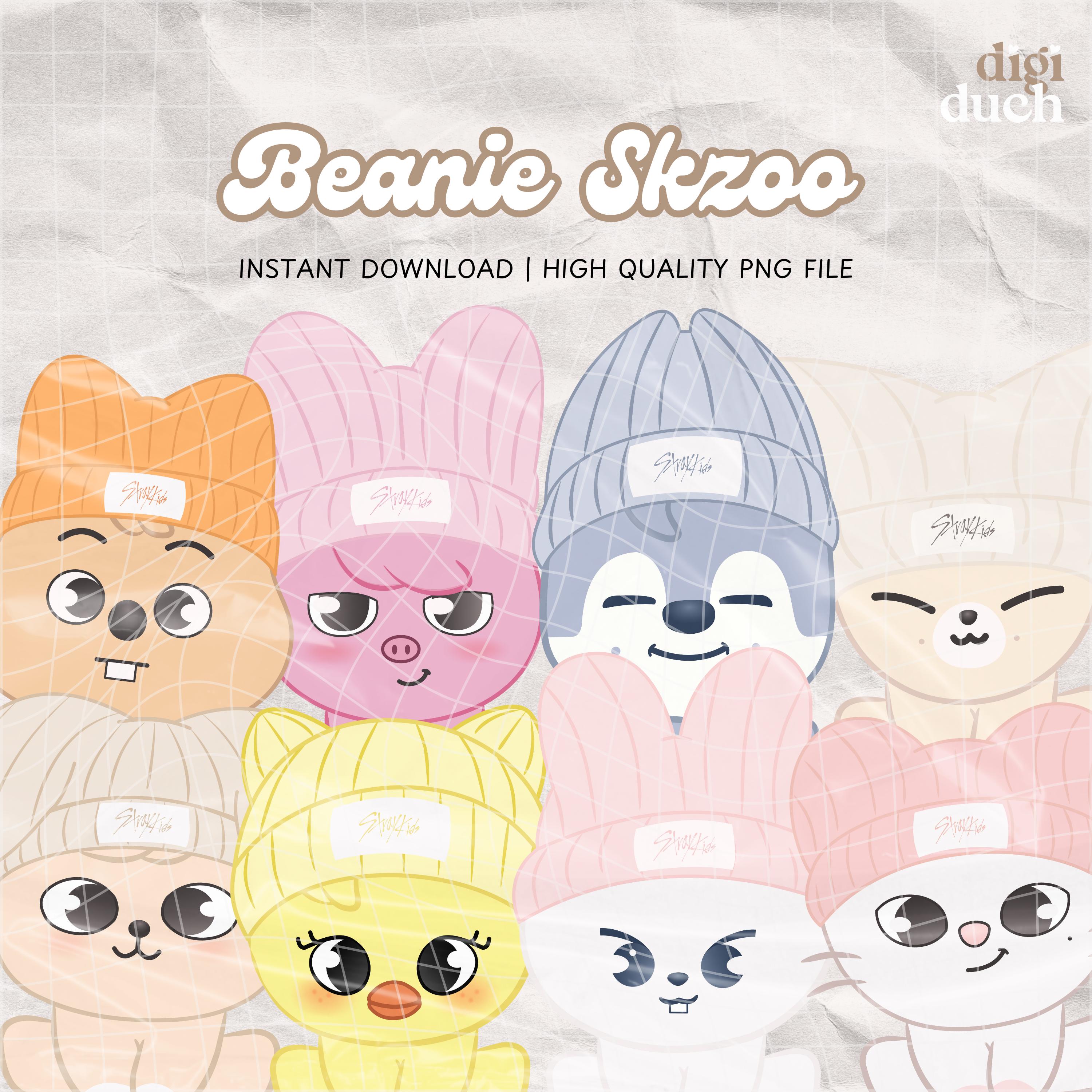 3000x3000 Kawaii Stray Kids Beanie SKZOO Clipart Png Clipart, Printable Skzoo Sticker, Print File, Skzoo Png, Print And Cut, Digital Download