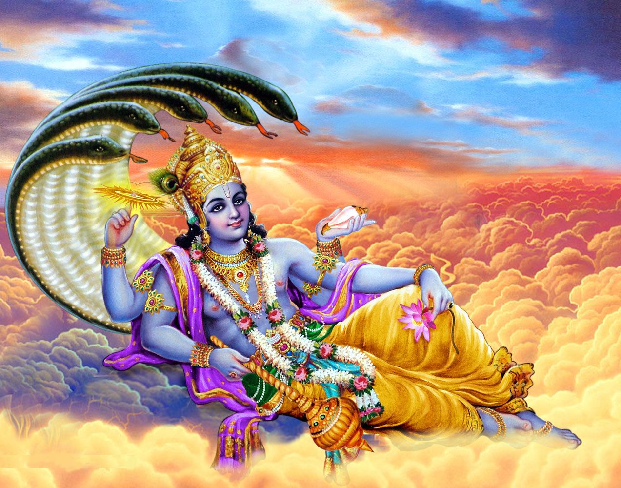 1273x1000 Lord Vishnu HD Wallpaper Image