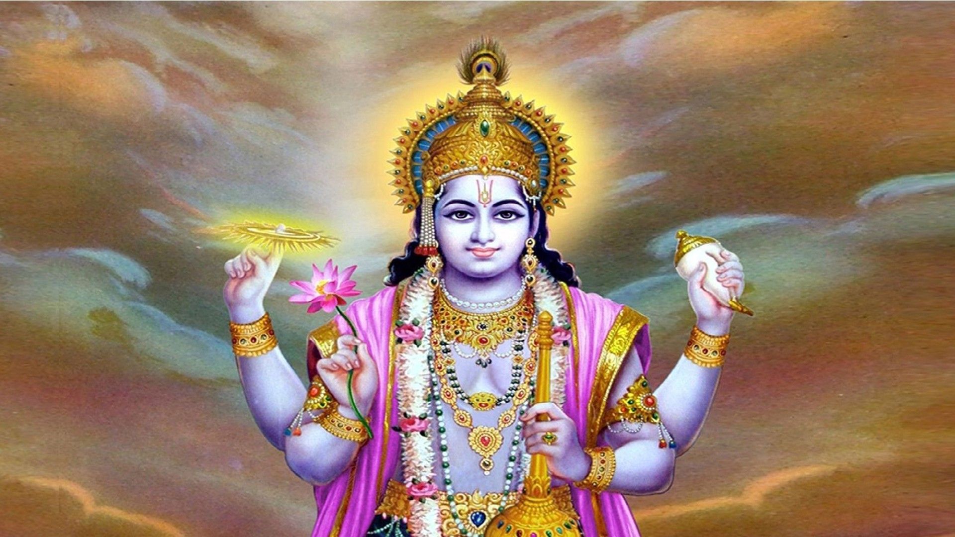 1920x1080 Sri Vishnu HD God Wallpaper