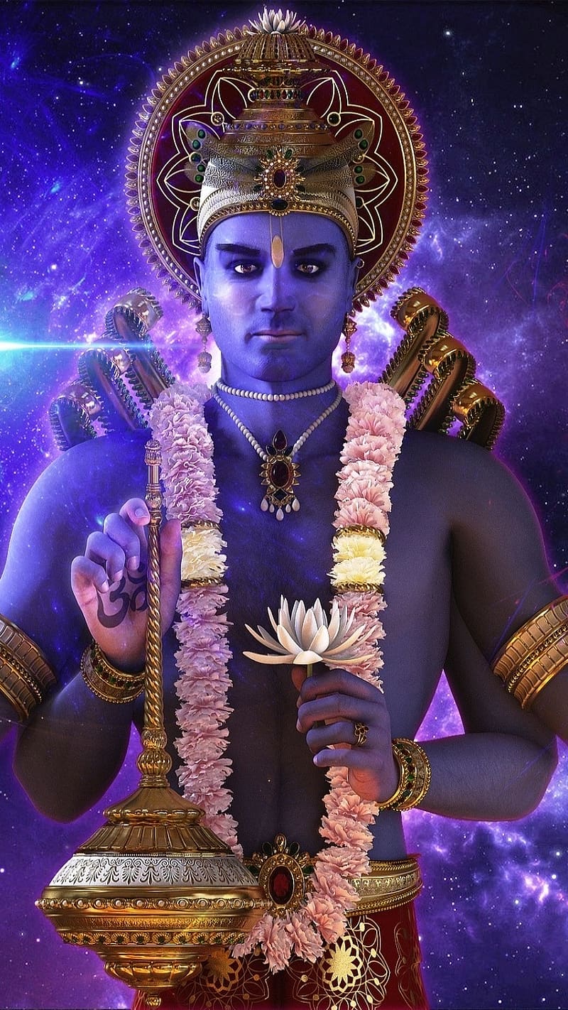 800x1422 Vishnu Bhagwan, Animation, lord, god, preserver, HD phone wallpaper
