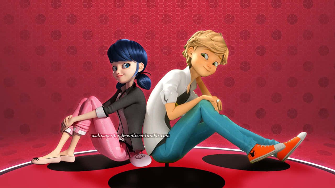 1280x720 Marinette And Adrien Wallpaper
