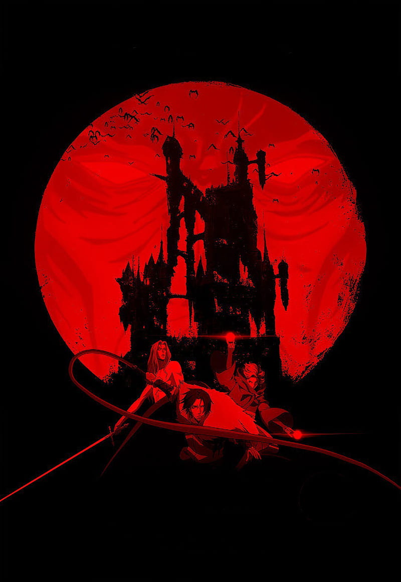 800x1159 Castlevania Netflix red, king, castlevania, anime, netflix, amoled, black, HD phone wallpaper