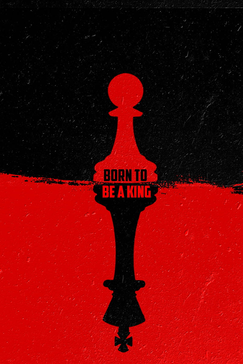 800x1201 Born to be a king, iPhone, red black, symbol, chess, devil, arafatEA, Red, army, HD phone wallpaper