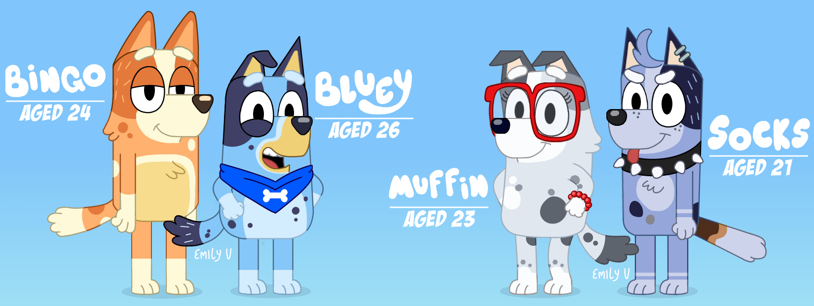 1650x620 Muffin Heeler Bluey Wallpaper